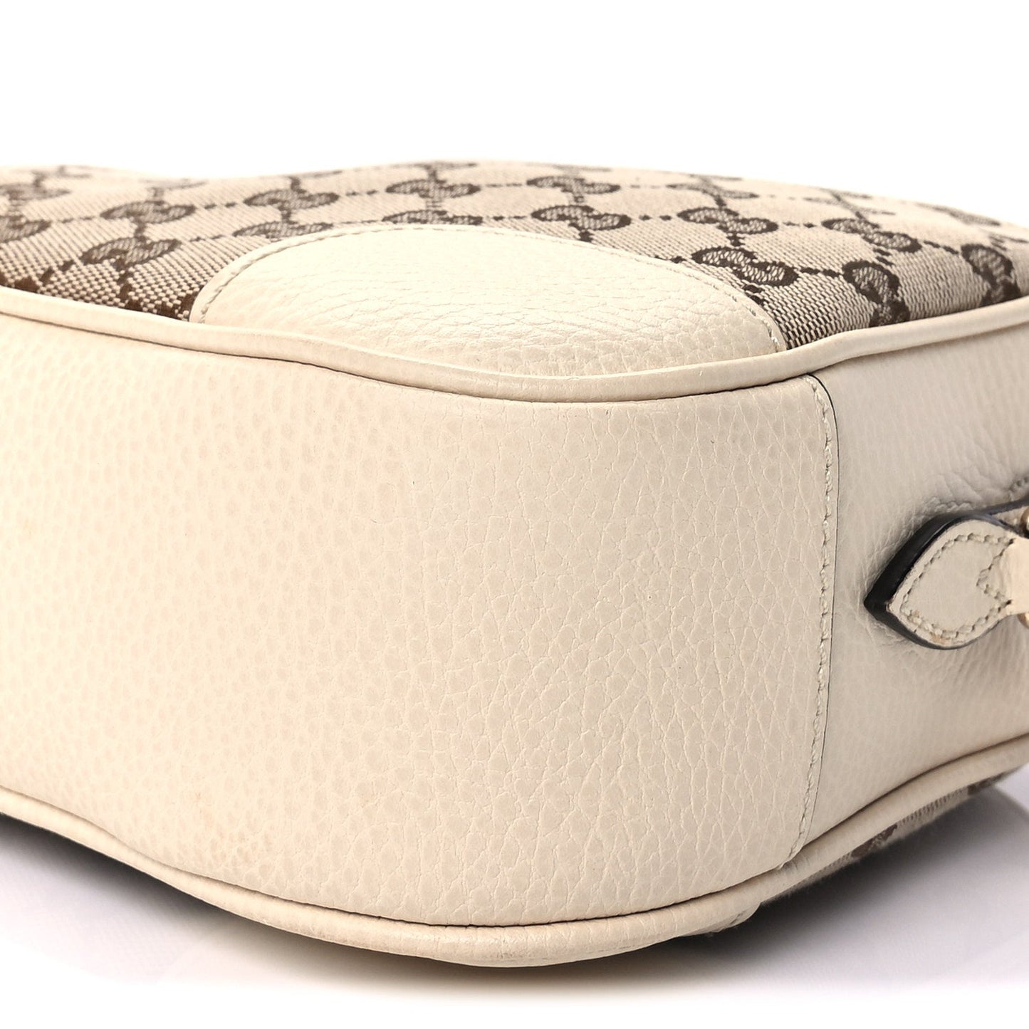 Gucci Monogram Dollar Calfskin Mini Bree Messenger Bag Beige Ebony Avoire