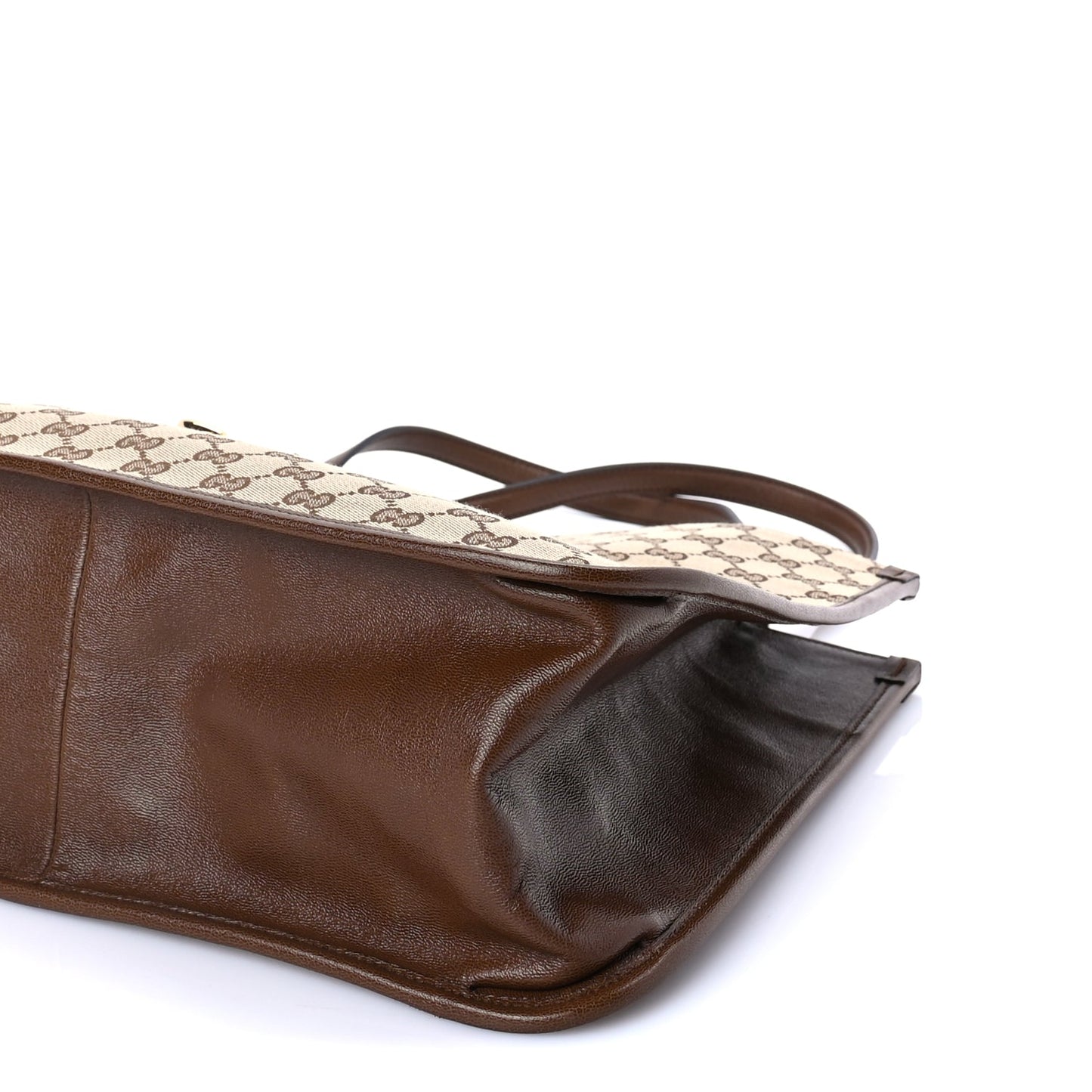 Gucci Monogram Horsebit 1955 Tote Bag Beige Brown Sugar