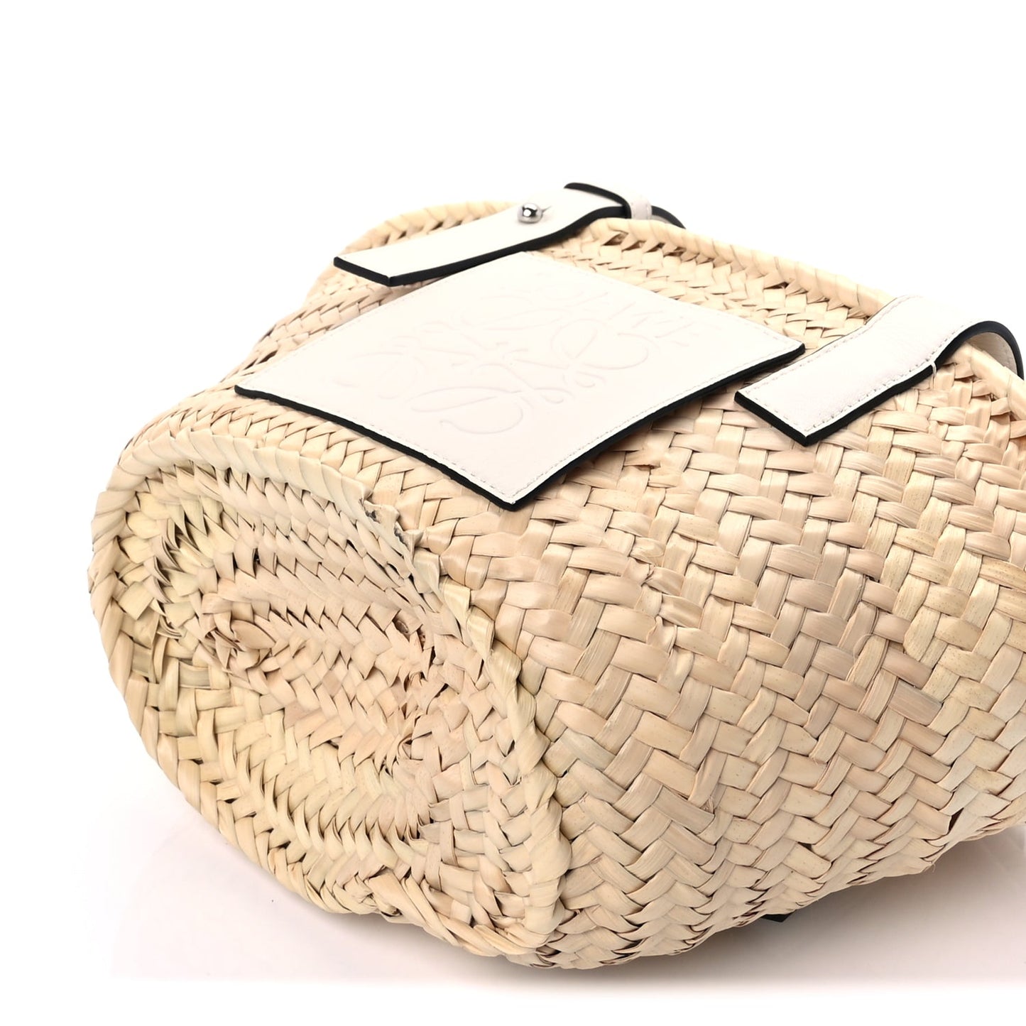 Loewe Raffia Mini Basket Tote Bag Natural White