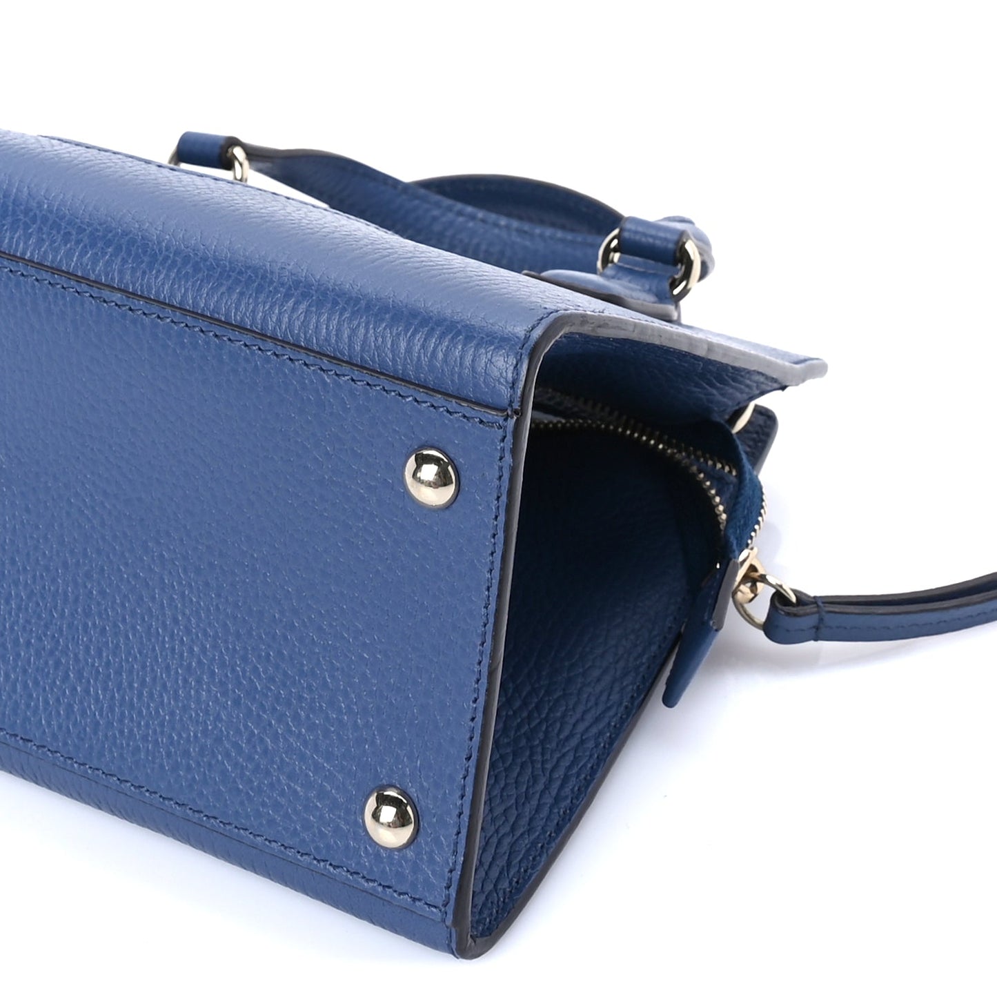 Gucci Dollar Calfskin Medium Soho Top Handle Satchel Caspian