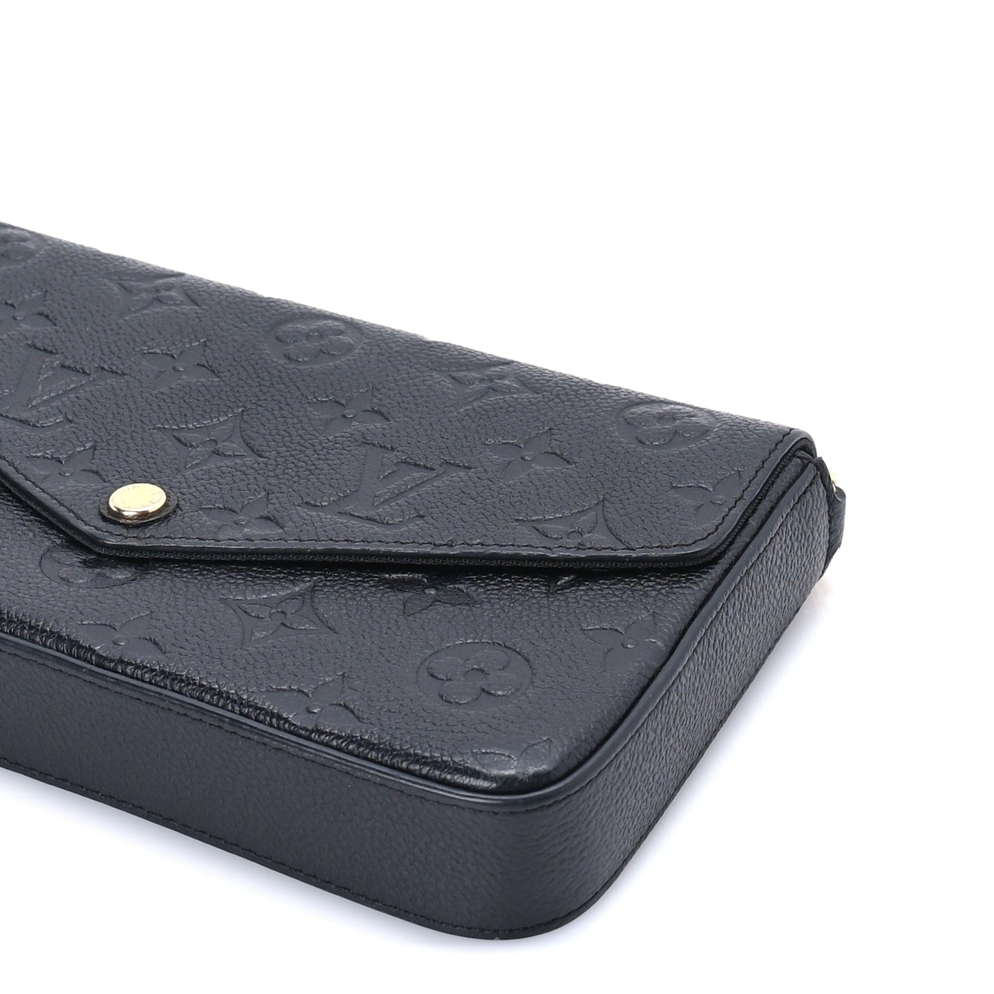 Louis Vuitton Empreinte Pochette Felicie Chain Wallet Black