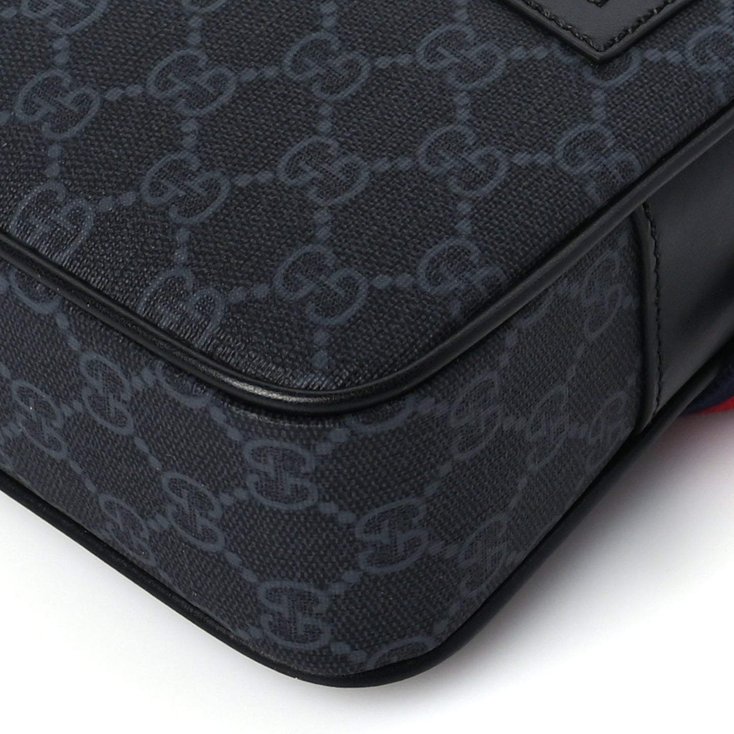 Gucci Soft GG Supreme Monogram Web Belt Bag Black Grey