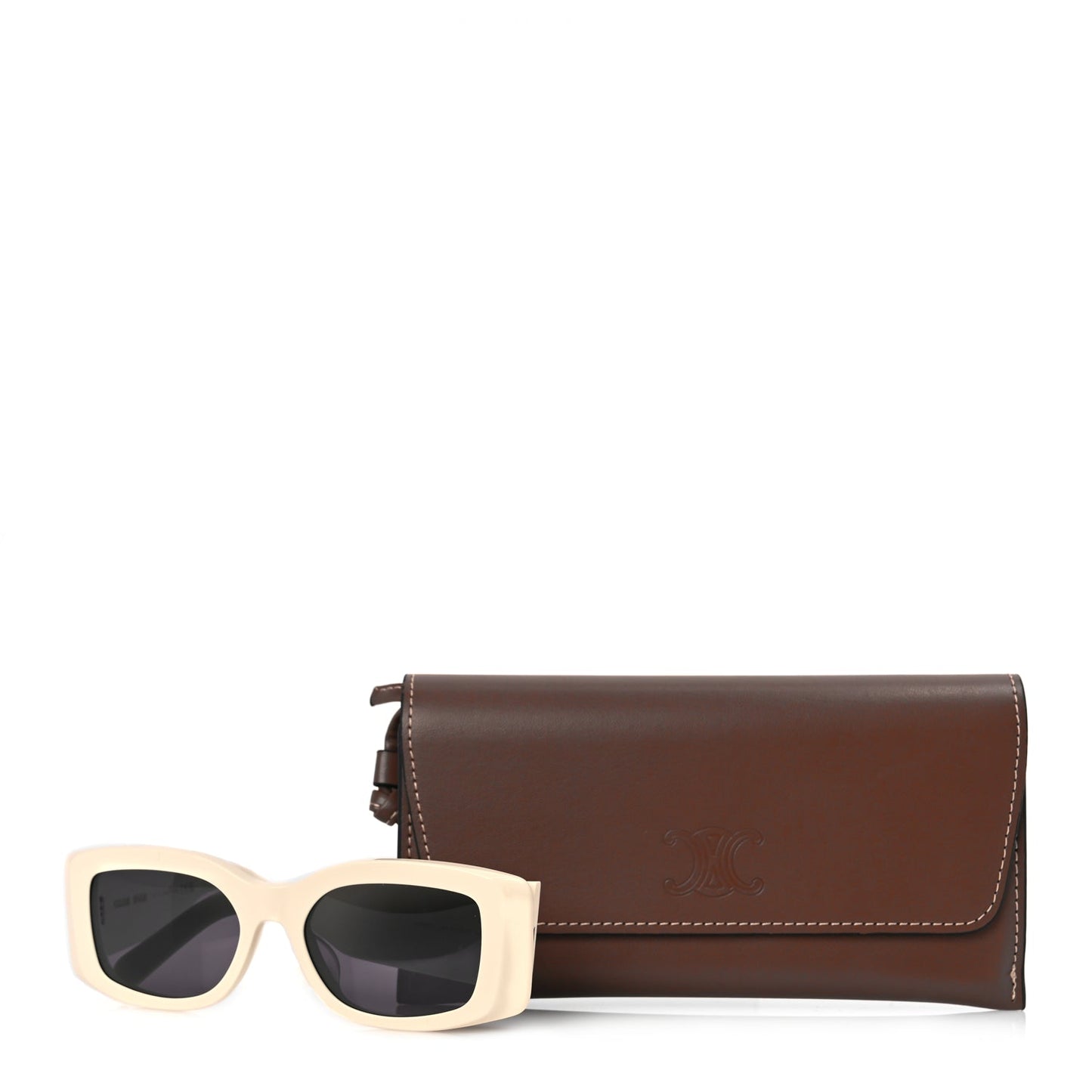 Celine Acetate Triomphe XL 01 Sunglasses CL40282U White