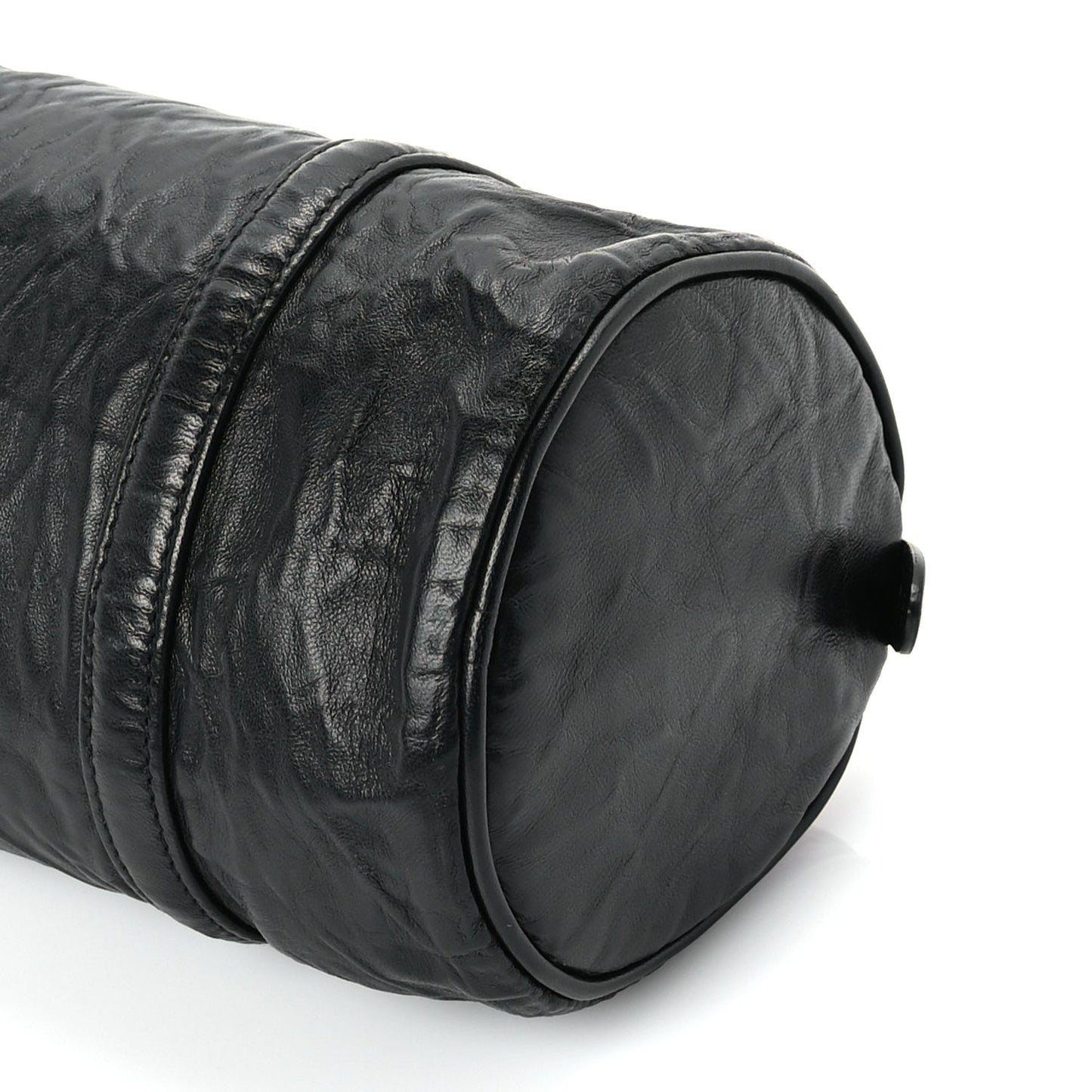Prada Nappa Antique Re-Edition 2002 Barrel Shoulder Bag Black