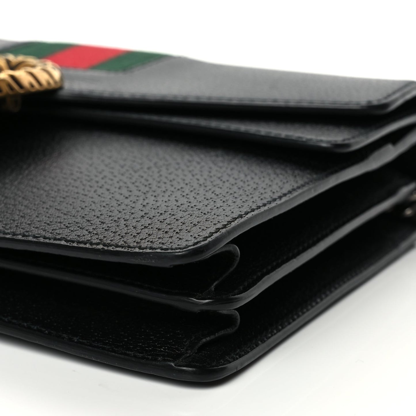 Gucci Calfskin Web Small Dionysus Shoulder Bag Black