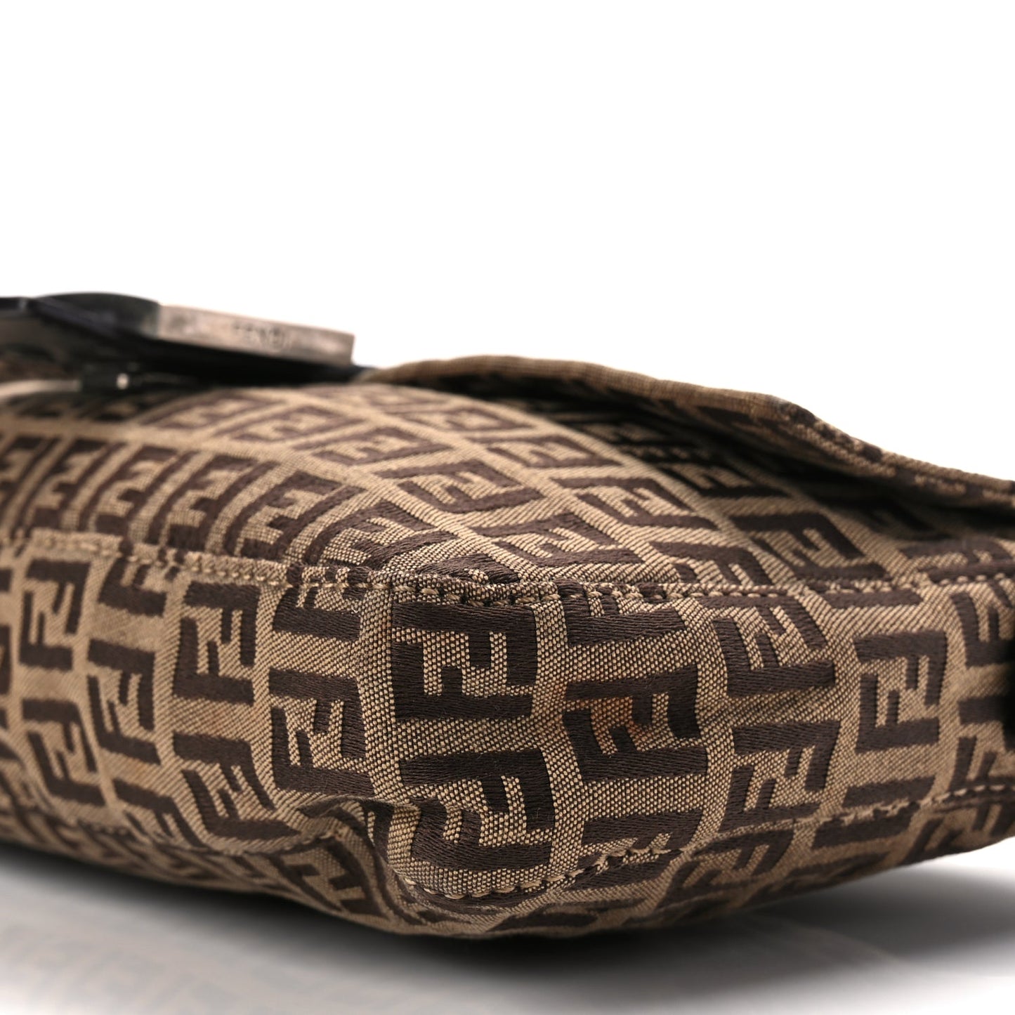 Fendi Zucchino Baguette Toro Mogano Panna