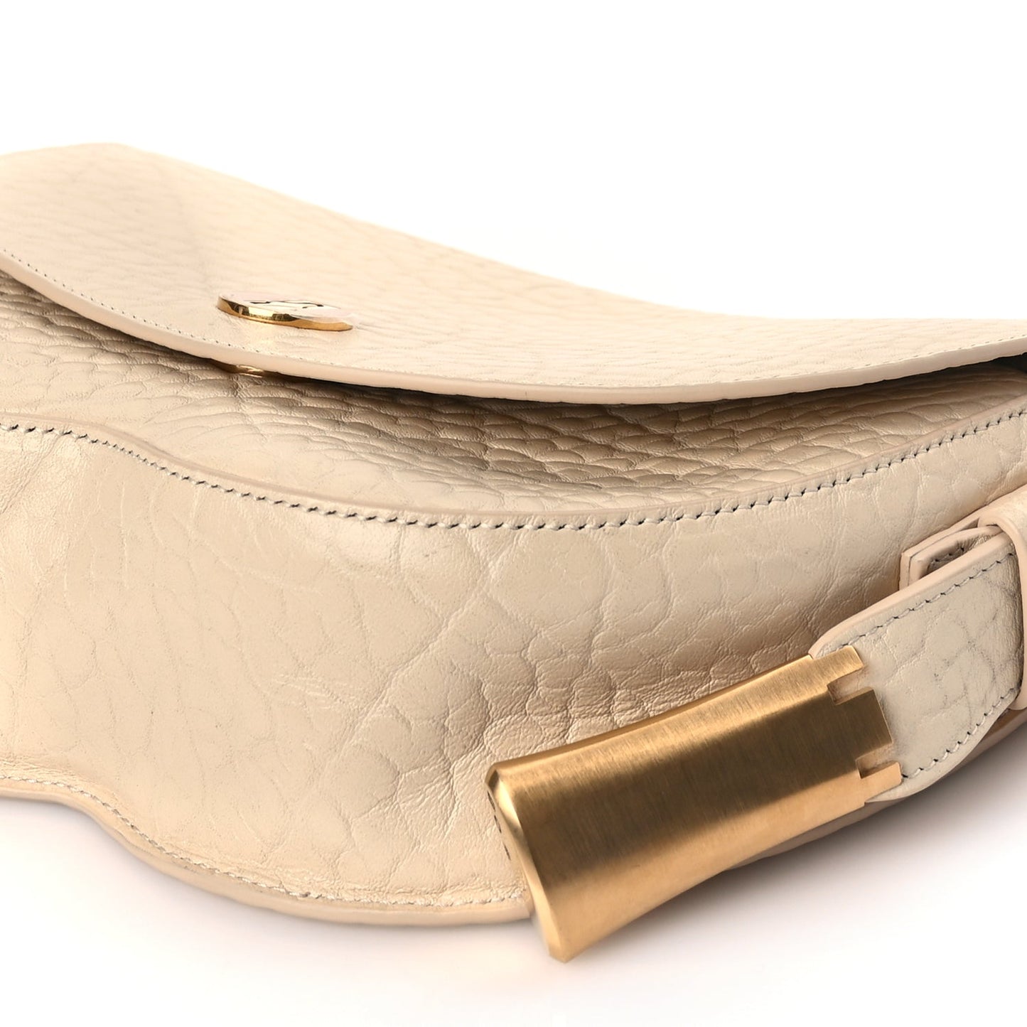 Burberry Grain Calfskin Chess Satchel Bag Beige
