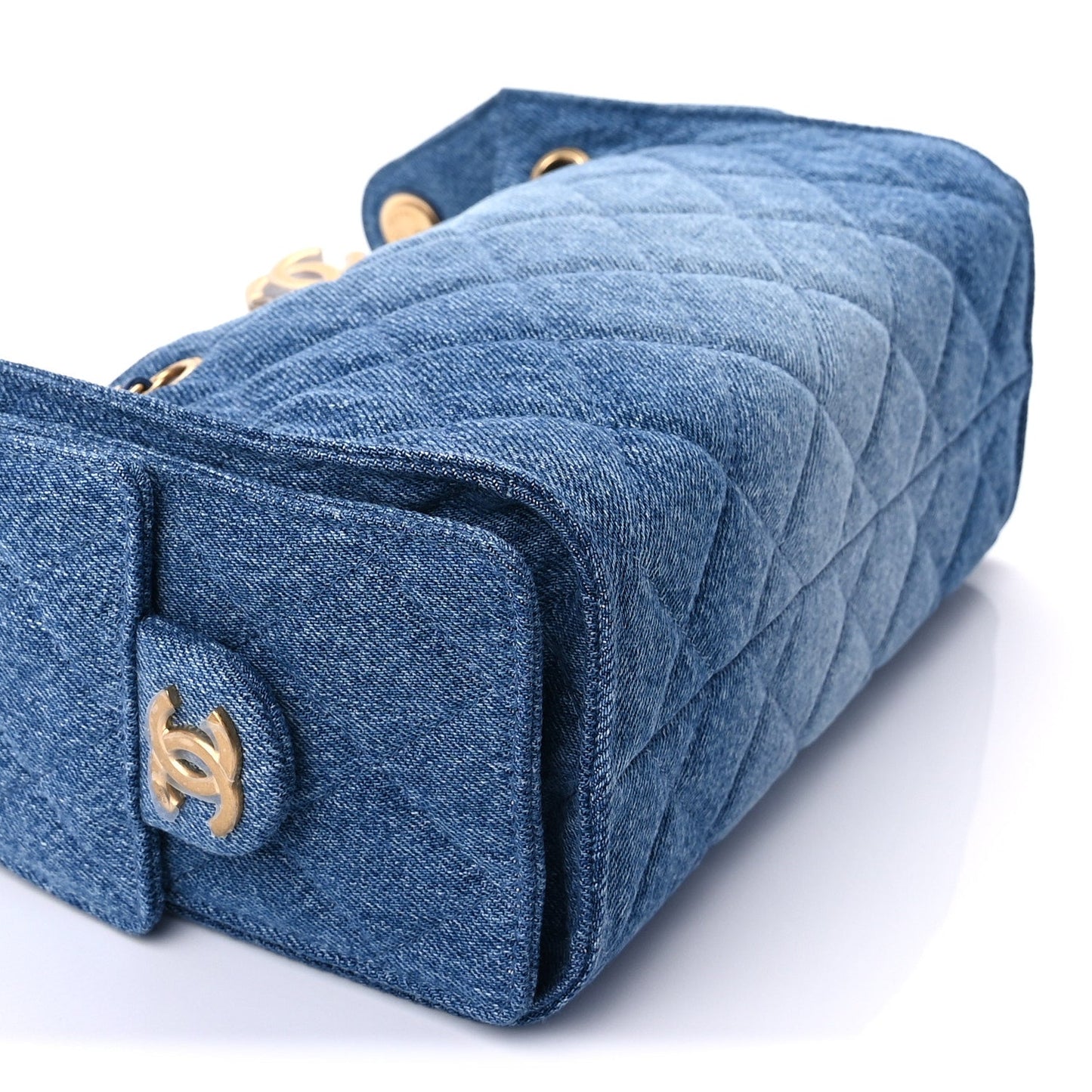 Chanel Washed Denim Quilted Mini Chanel 25 Handbag Blue