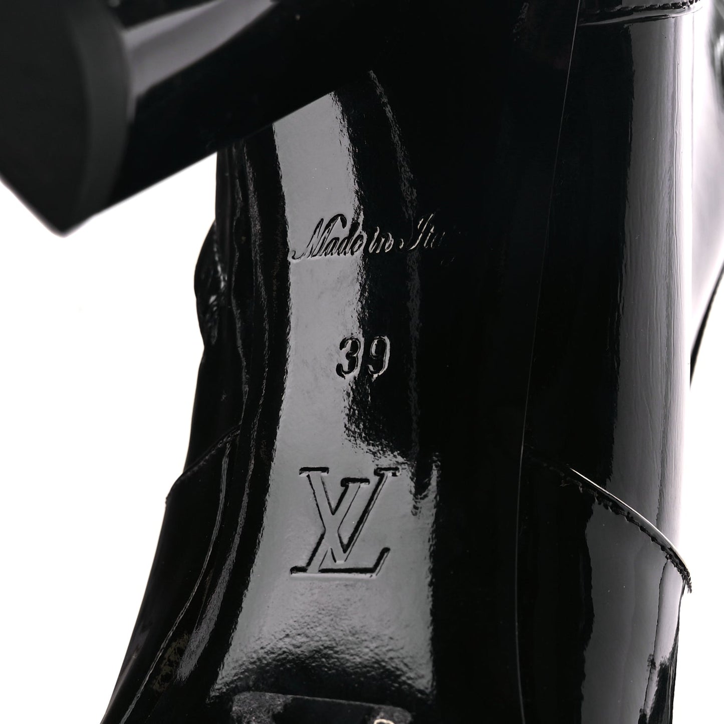 Louis Vuitton Patent Uniformes Silhouette Ankle Boots 39 Black