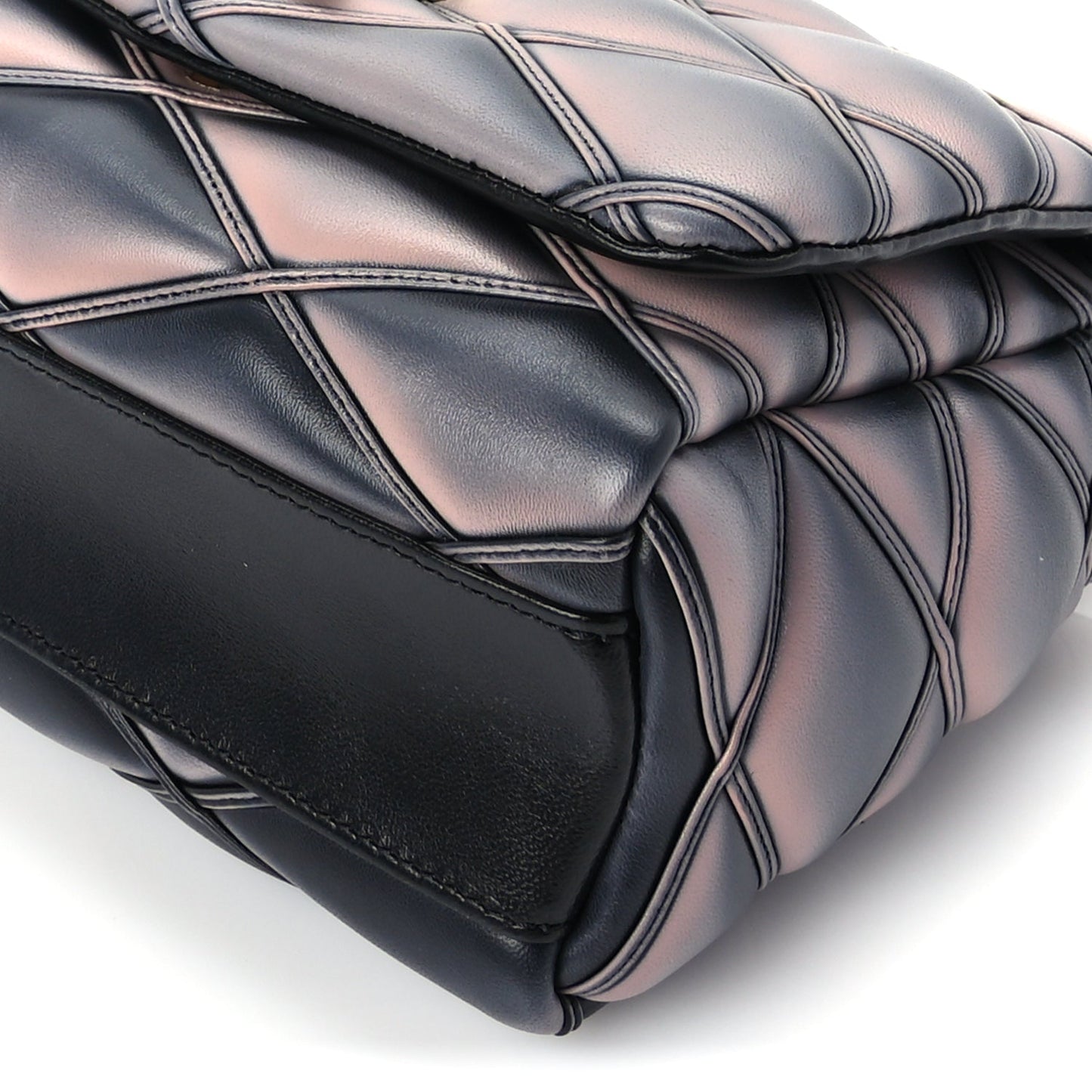 Louis Vuitton Lambskin Malletage Top Handle GO-14 MM Black Pink