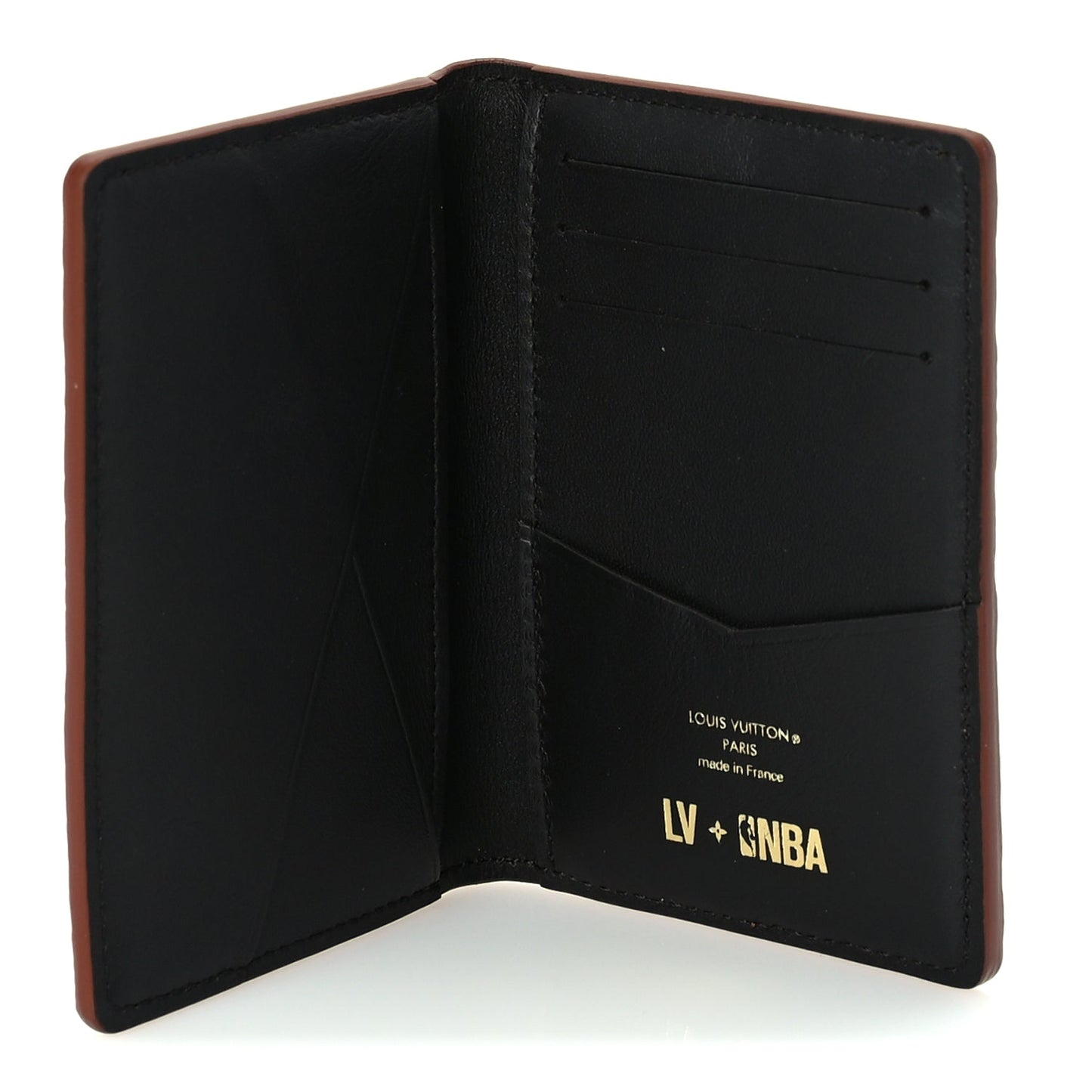 Louis Vuitton X NBA Grained Calfskin Monogram Pocket Organizer Brick Orange