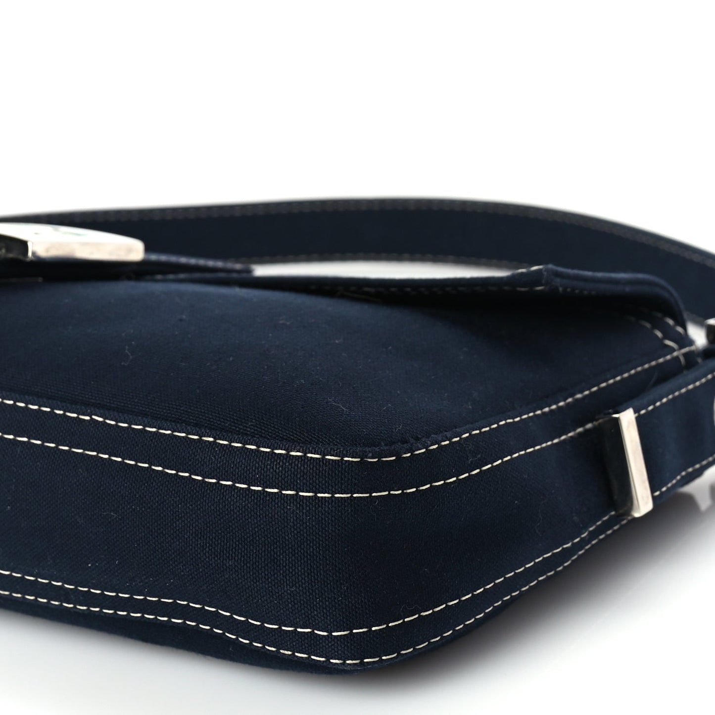 Fendi Canvas Enamel Baguette Blue