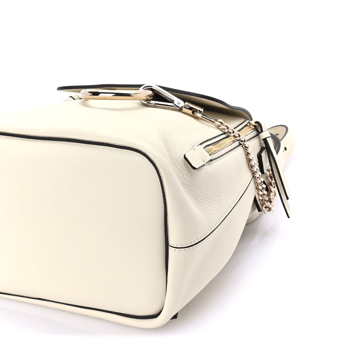 Chloe Suede Calfskin Small Faye Backpack Off White