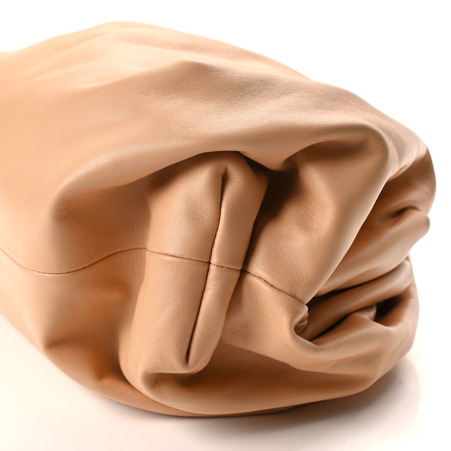 Bottega Veneta Smooth Butter Calf The Pouch Oversized Clutch Biscotto