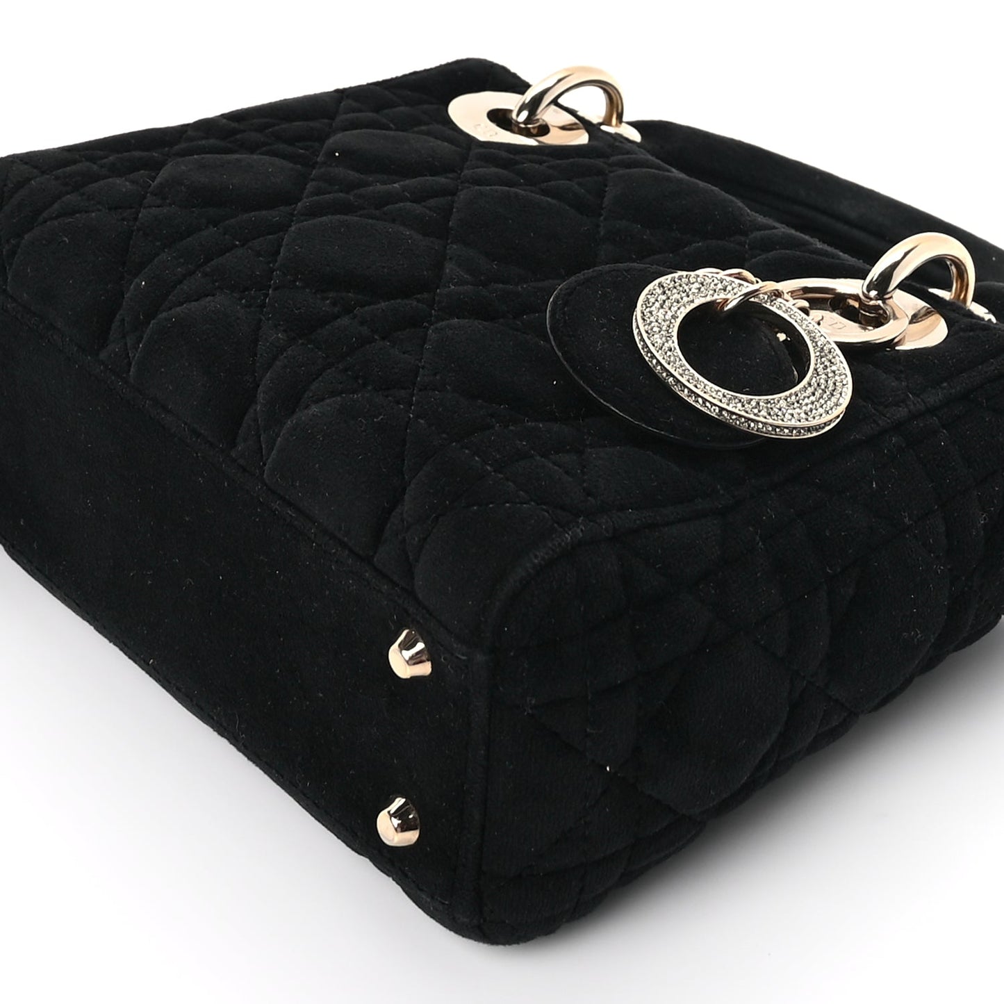 Christian Dior Velvet Mini Lady Dior Black