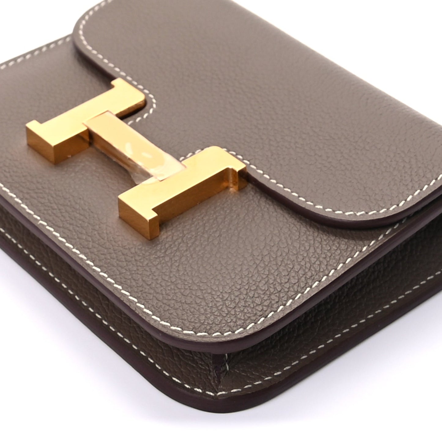Hermes Evercolor Constance Slim Wallet Etoupe
