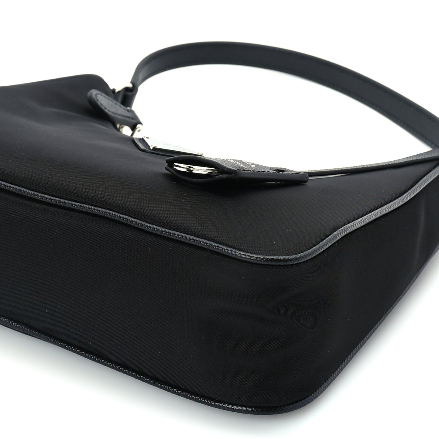 Prada Tessuto Nylon Saffiano Mini Re-Edition 2005 Bag Black