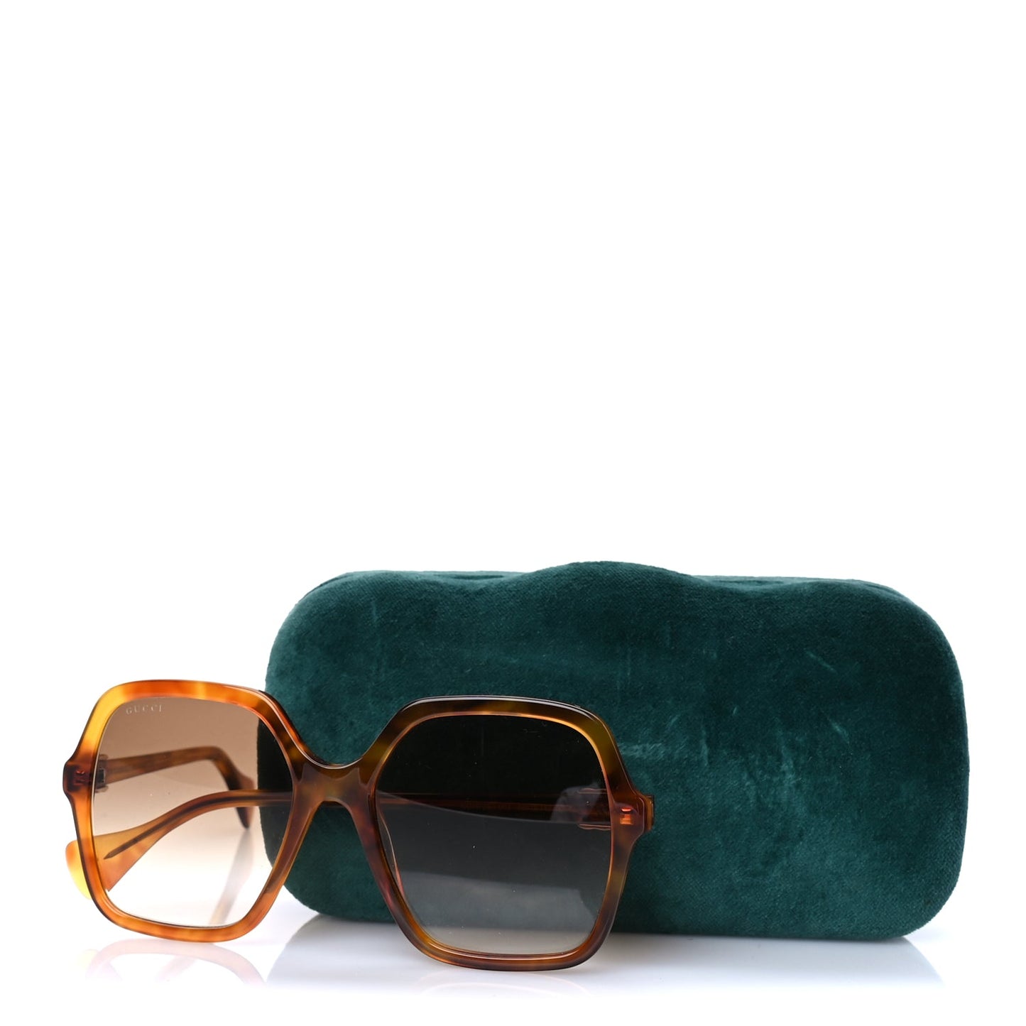 Gucci Acetate Oversize Rectangle Frame GG1072S Sunglasses Tortoise