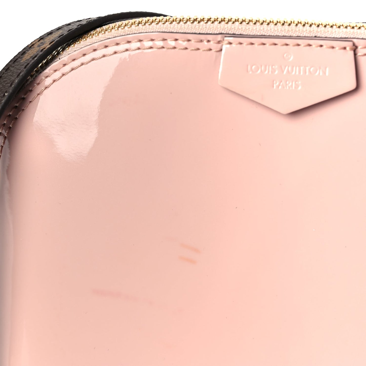 Louis Vuitton Vernis Monogram Alma Mini Rose Ballerine