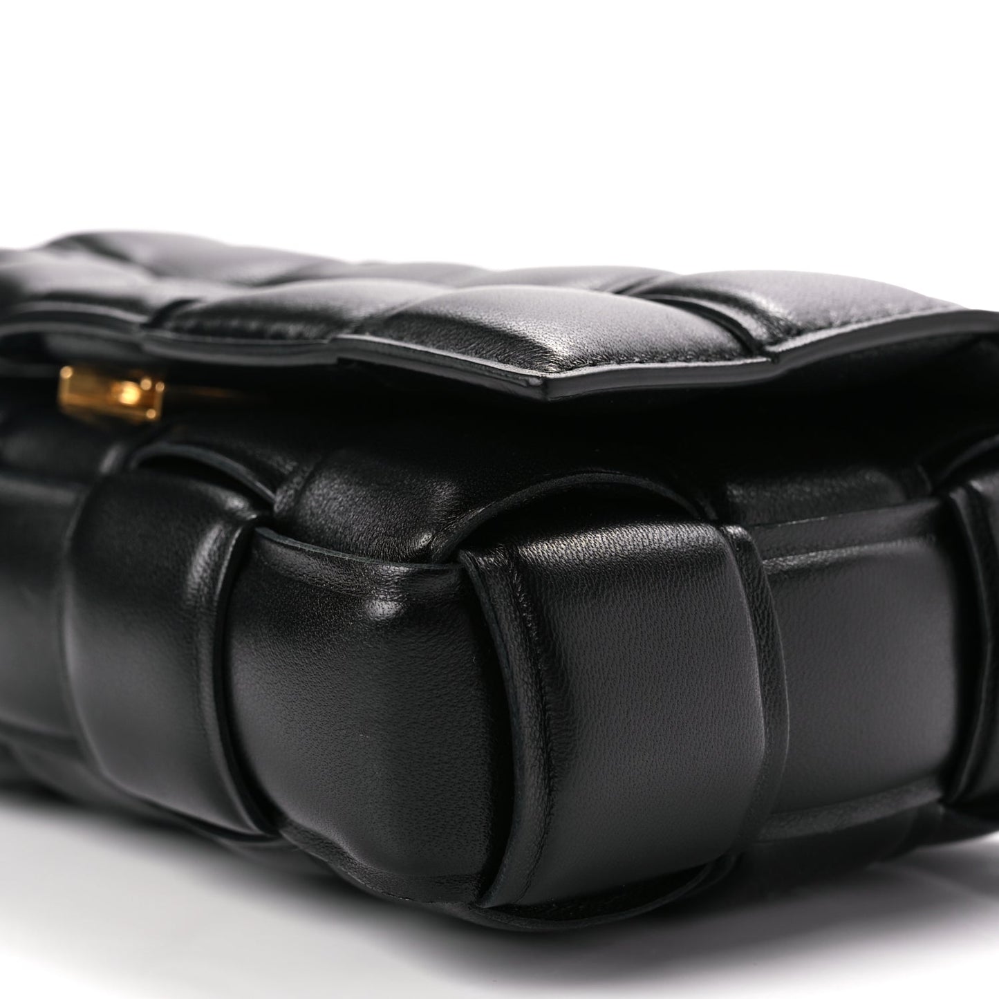 Bottega Veneta Nappa Maxi Intreccio Small Padded Cassette Crossbody Bag Black