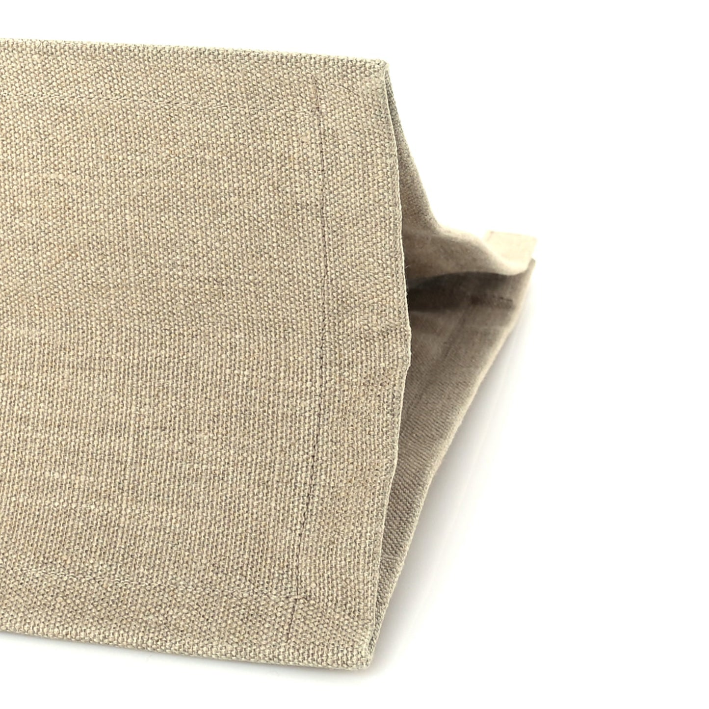 Saint Laurent Linen Calfskin Small Rive Gauche Tote Optic White