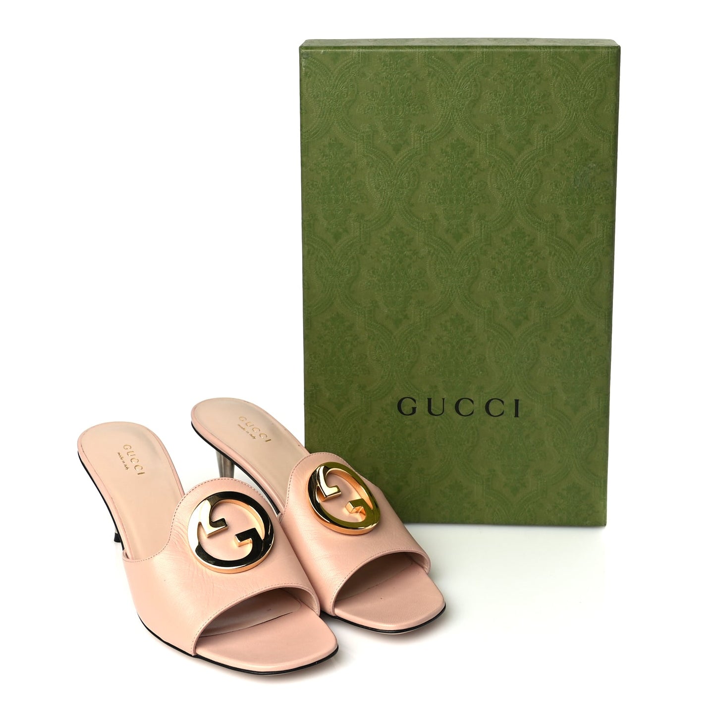 Gucci Malaga Kid Blondie 65mm Slide Sandals 38.5 Perfect Pink