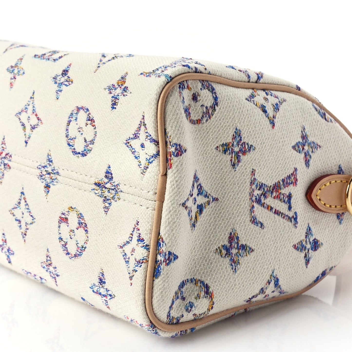 Louis Vuitton Monogram Jacquard Fabric Speedy Bandouliere 20 Multicolor Beige