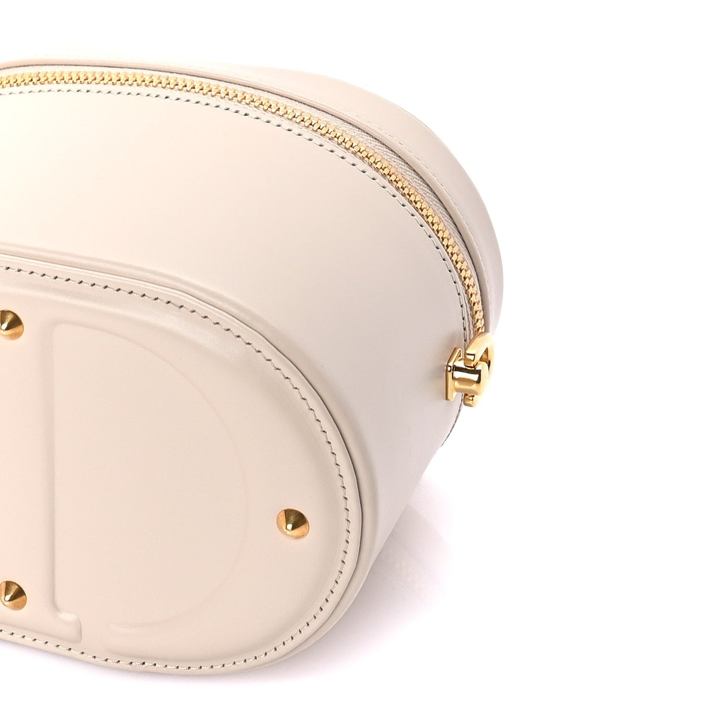 Christian Dior Lambskin Signature CD Vanity Case Caramel Beige