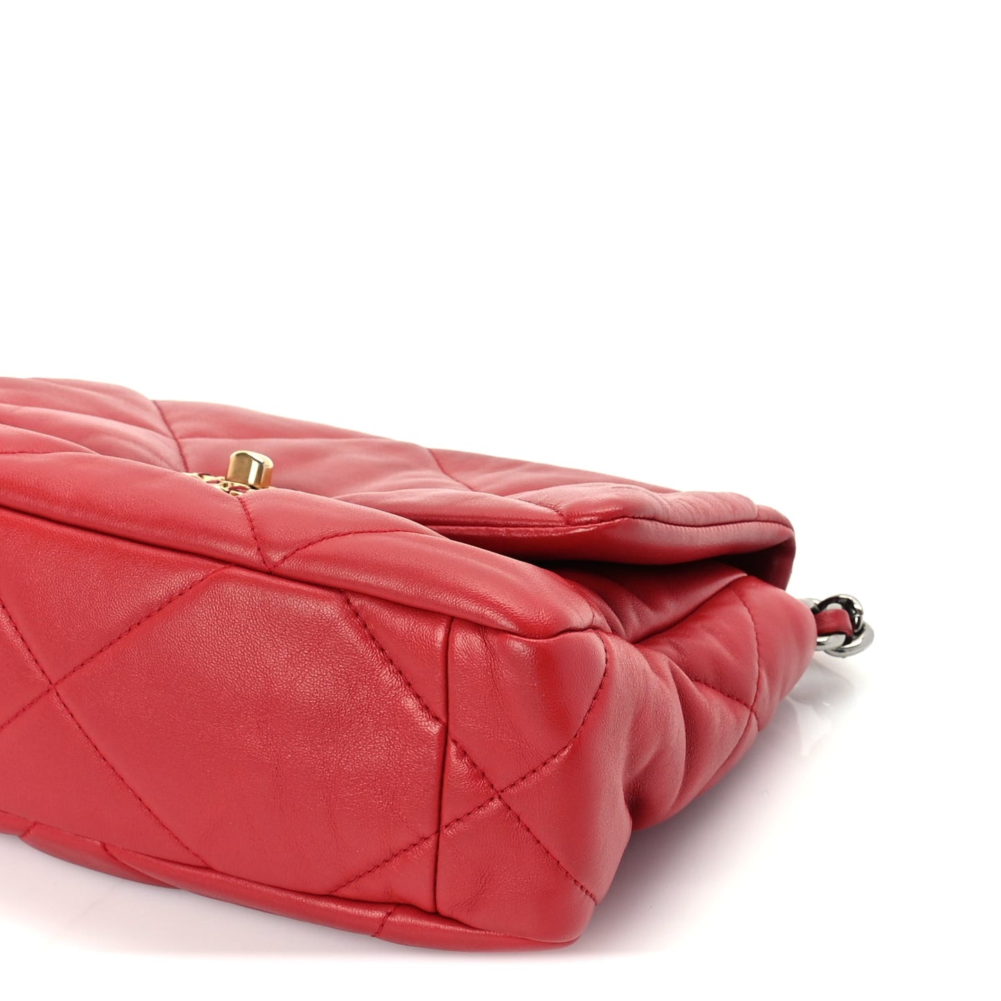 Chanel Lambskin Quilted Medium Chanel 19 Flap Red