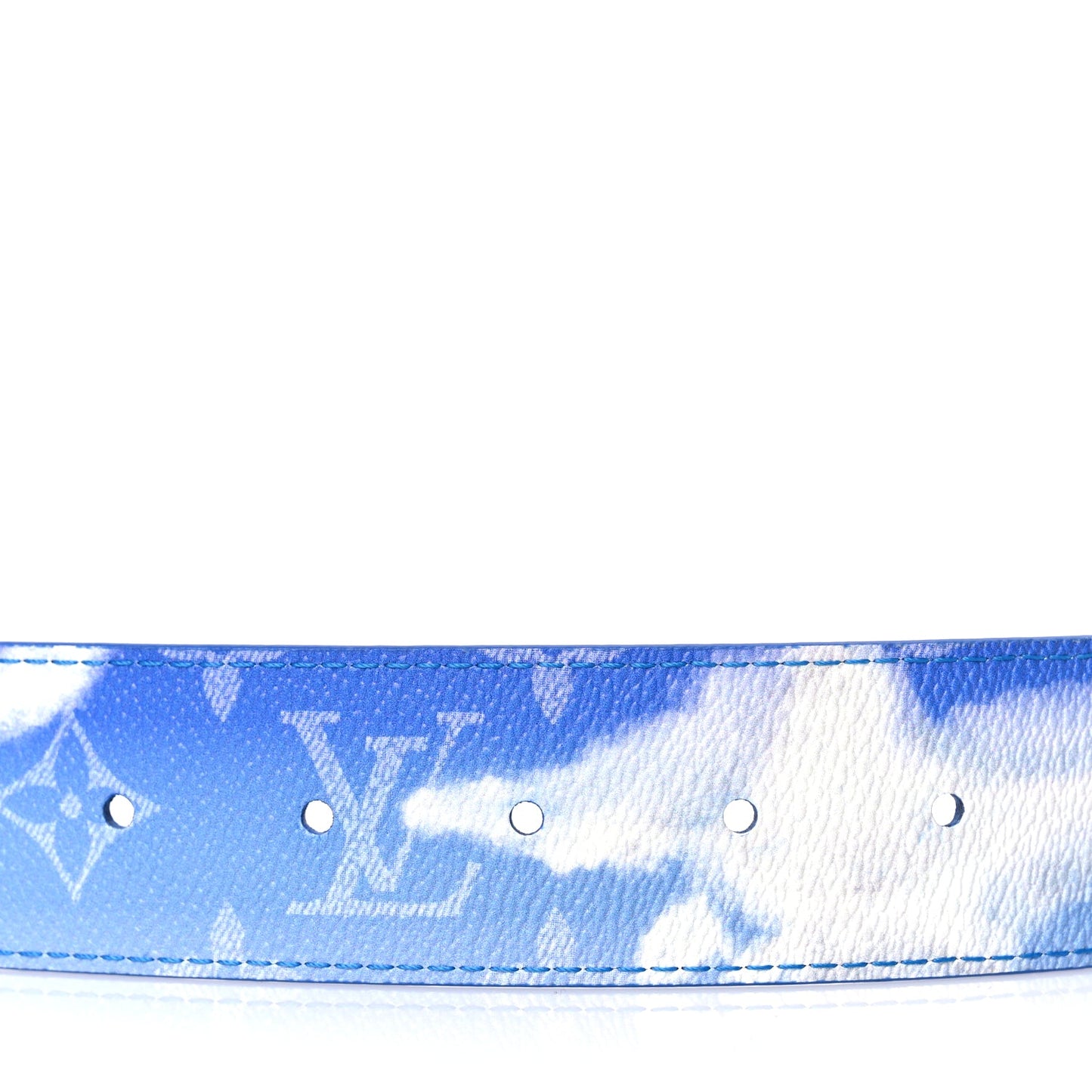 Louis Vuitton Monogram Clouds 40mm LV Initiales Belt 90 36 Blue