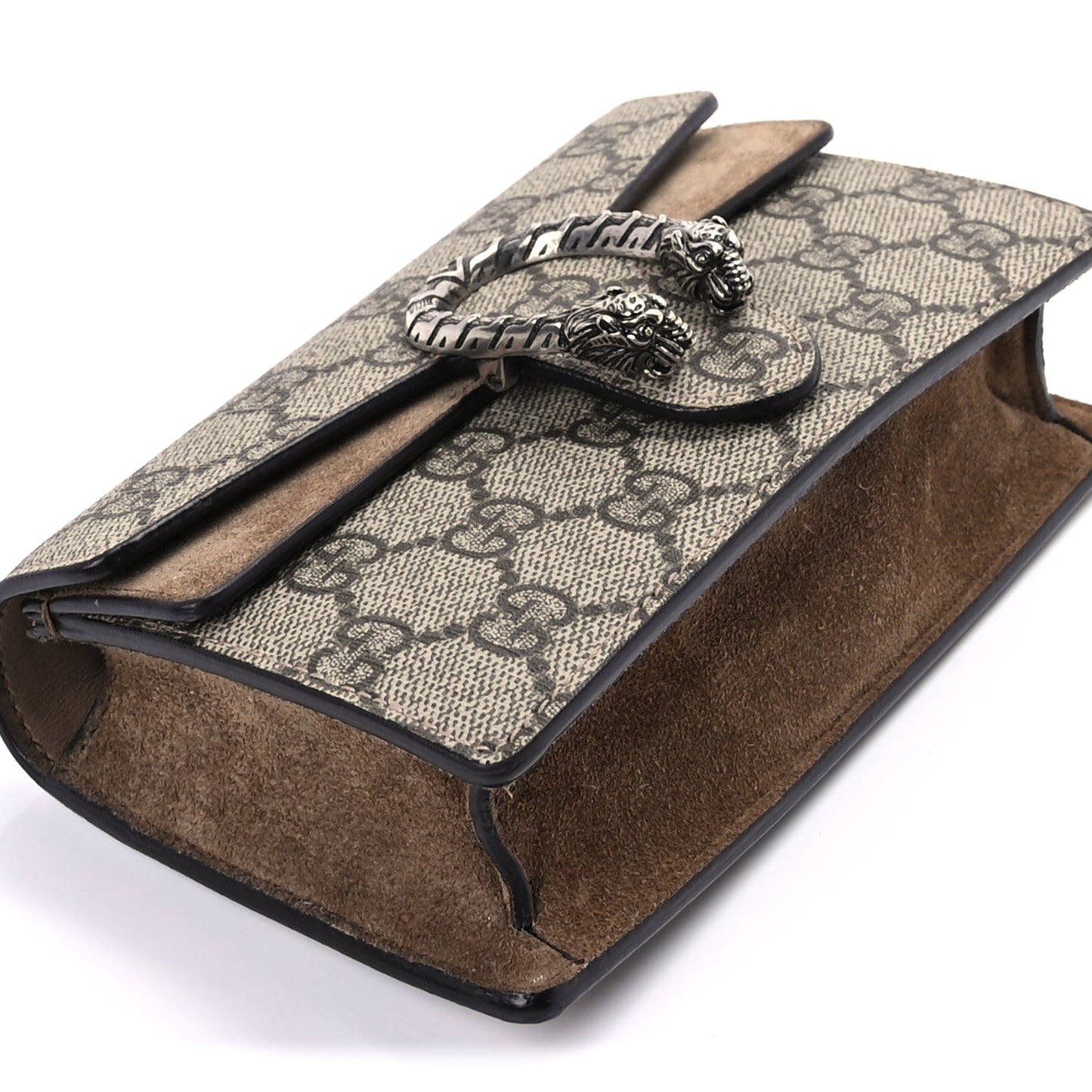 Gucci GG Supreme Monogram Super Mini Dionysus Shoulder Bag Taupe