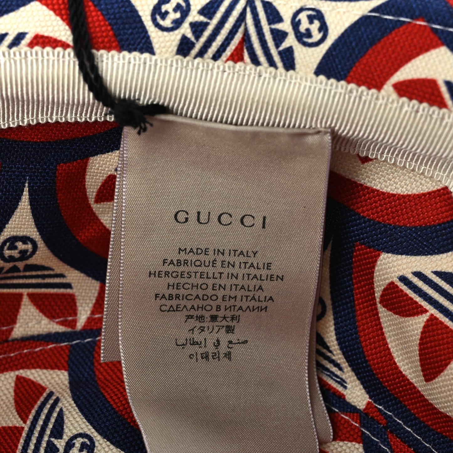 Gucci X ADIDAS Canvas Trefoil Interlocking G Bucket Hat M Red White Blue