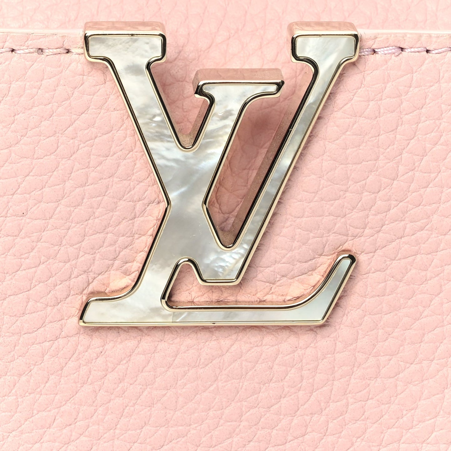 Louis Vuitton Taurillon Marble Capucines Mini Pink
