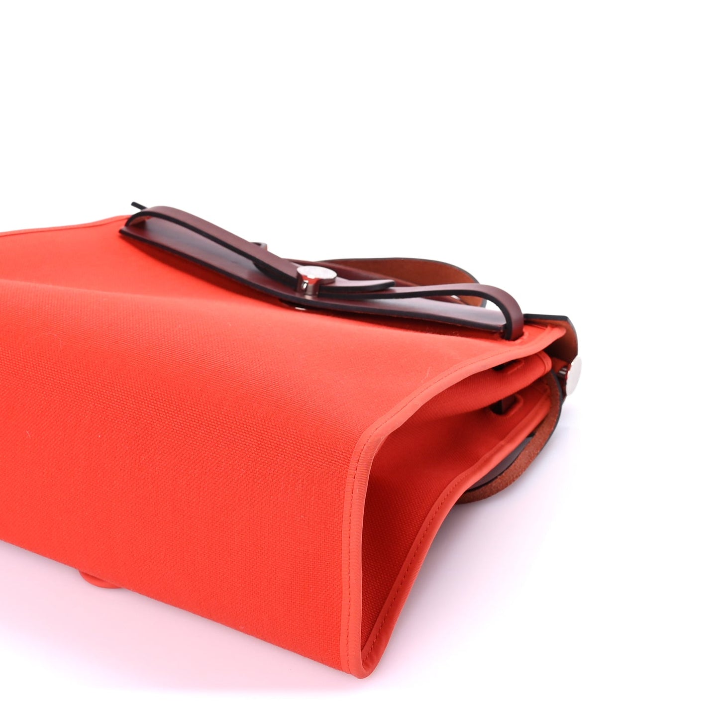 Hermes Military Toile Vache Hunter Herbag Zip 31 PM Rouge Grenat