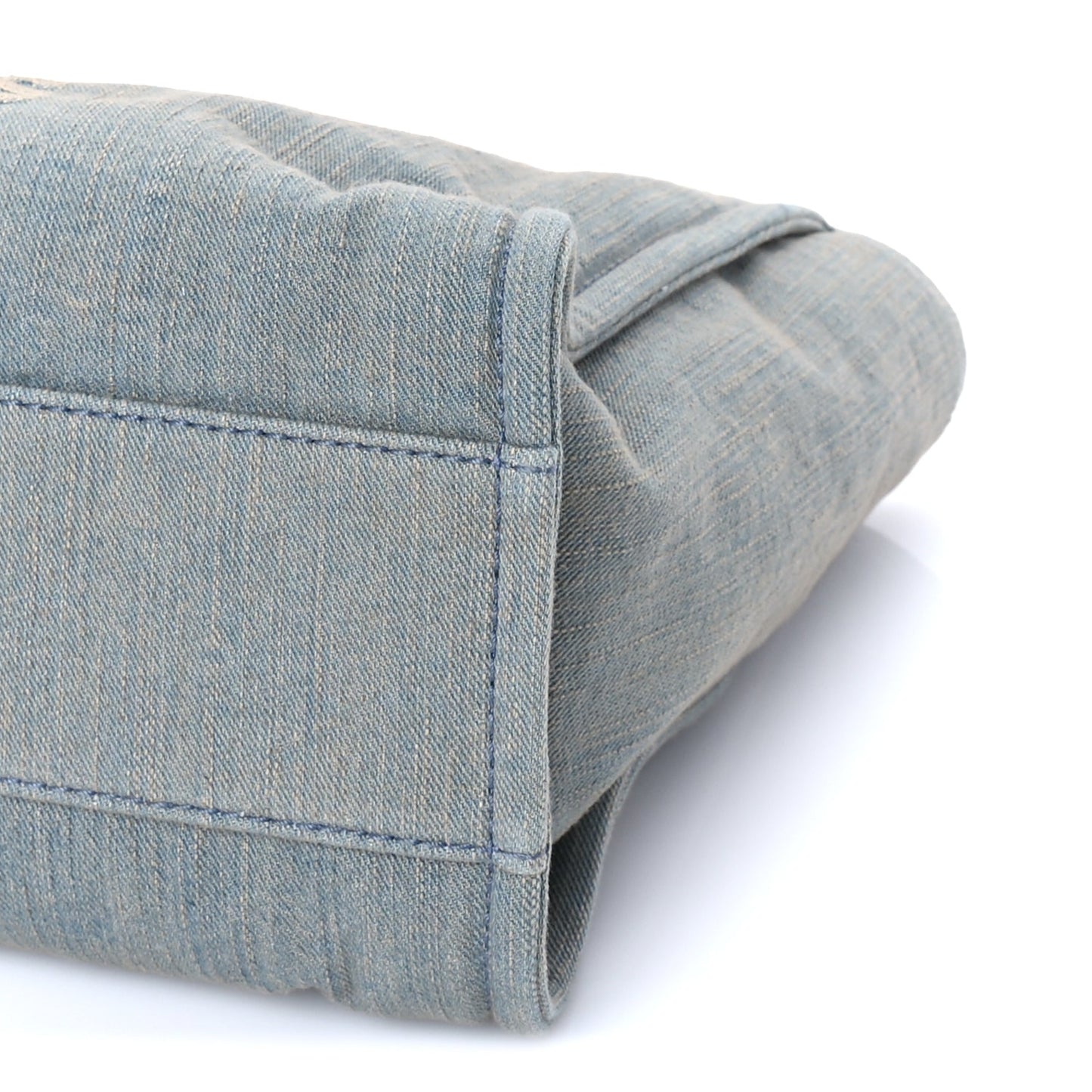 Chanel Denim Small Deauville Tote Light Blue