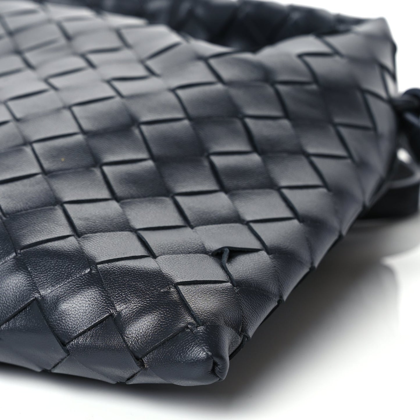 Bottega Veneta Calfskin Intrecciato Mini Hop Black