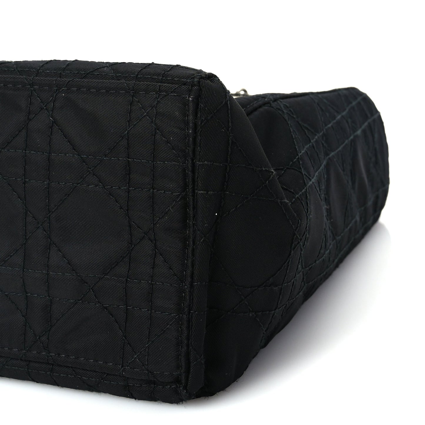 Christian Dior Nylon Cannage Medium Lady Dior Black
