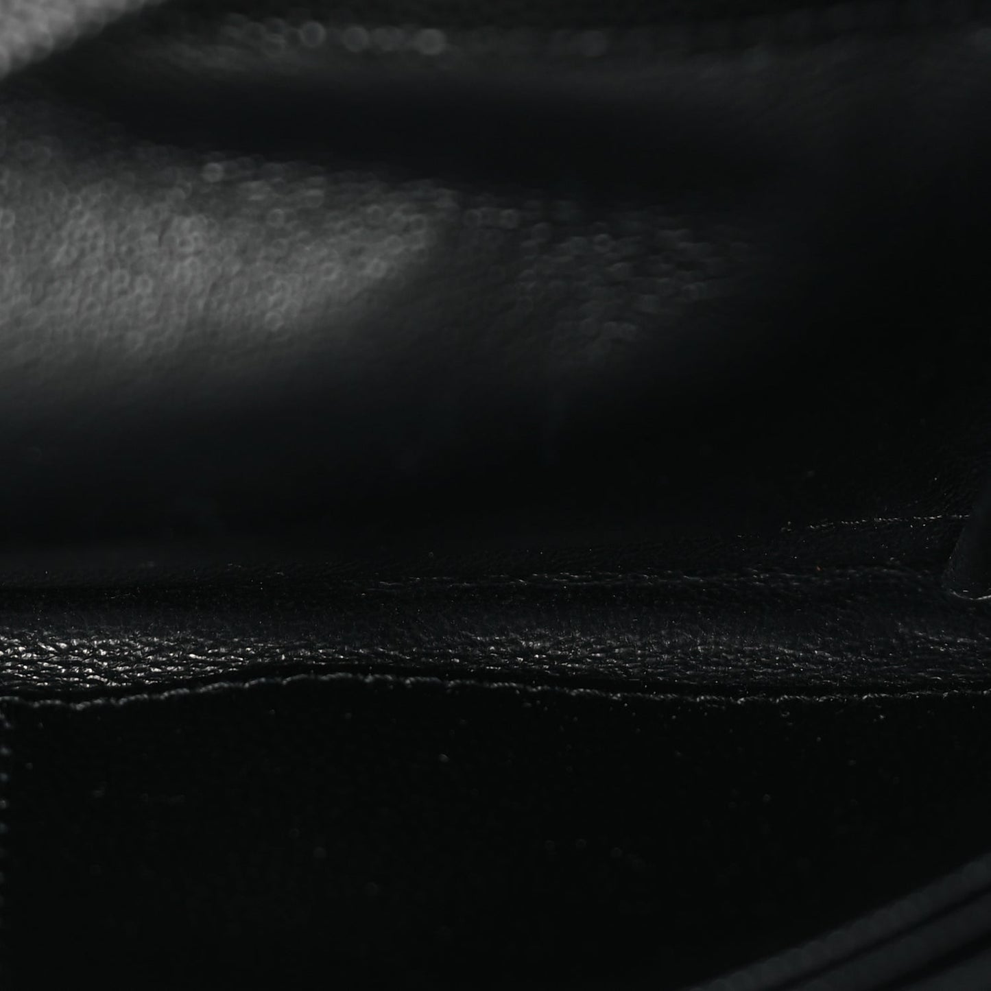Saint Laurent Grain De Poudre Matelasse Chevron Monogram Flap Wallet Black