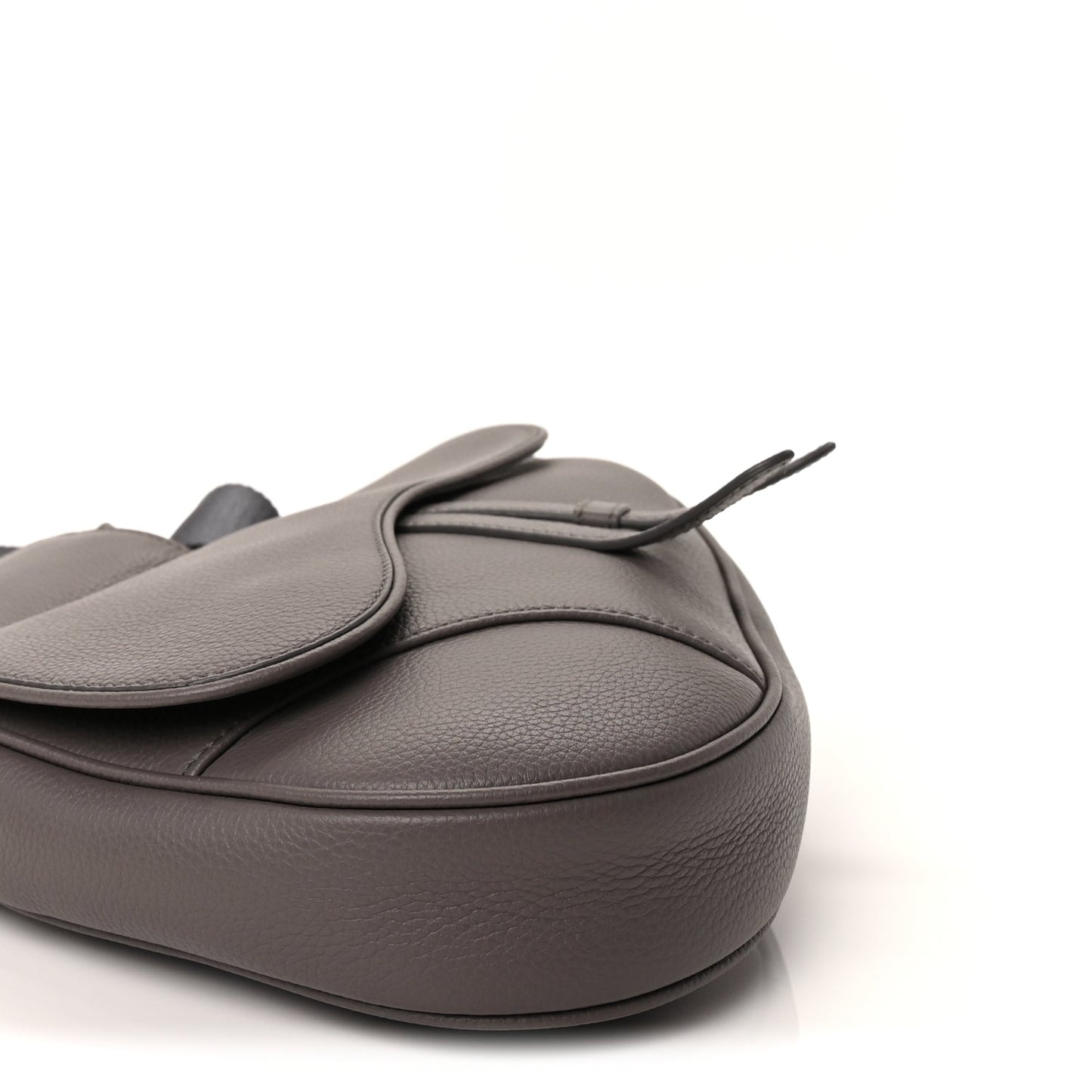 Christian Dior Grained Calfskin Mens Saddle Bag Grey