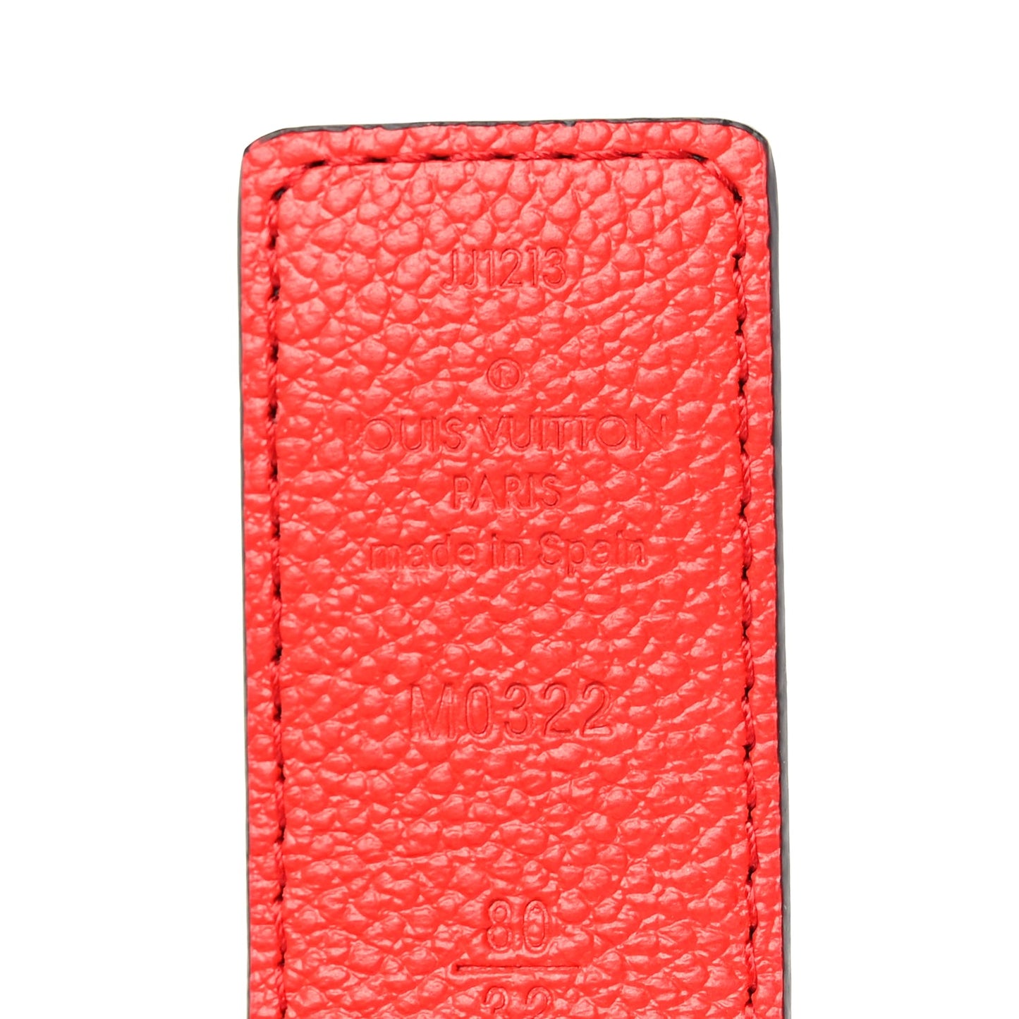 Louis Vuitton Monogram 30mm LV Initiales Reversible Belt 80 32 Coquelicot
