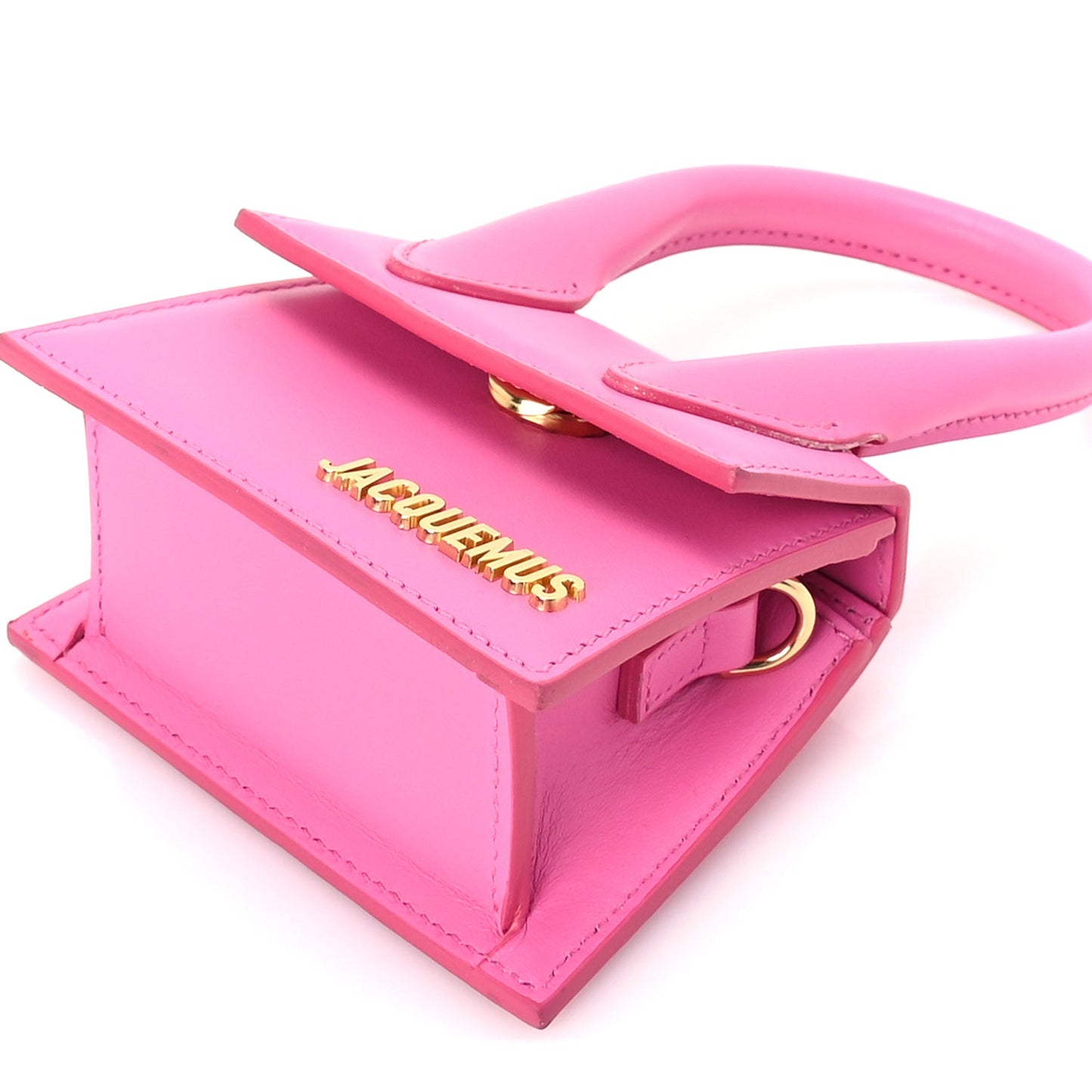 Jacquemus Smooth Calfskin Mini Le Chiquito Neon Pink