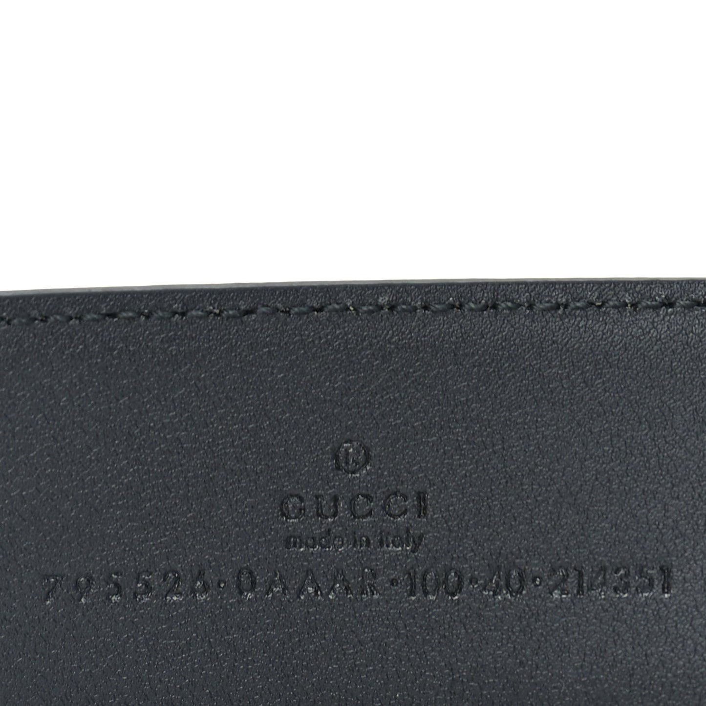Gucci Plutone Calfskin Geometric Double G 40mm Belt 100 40 Black