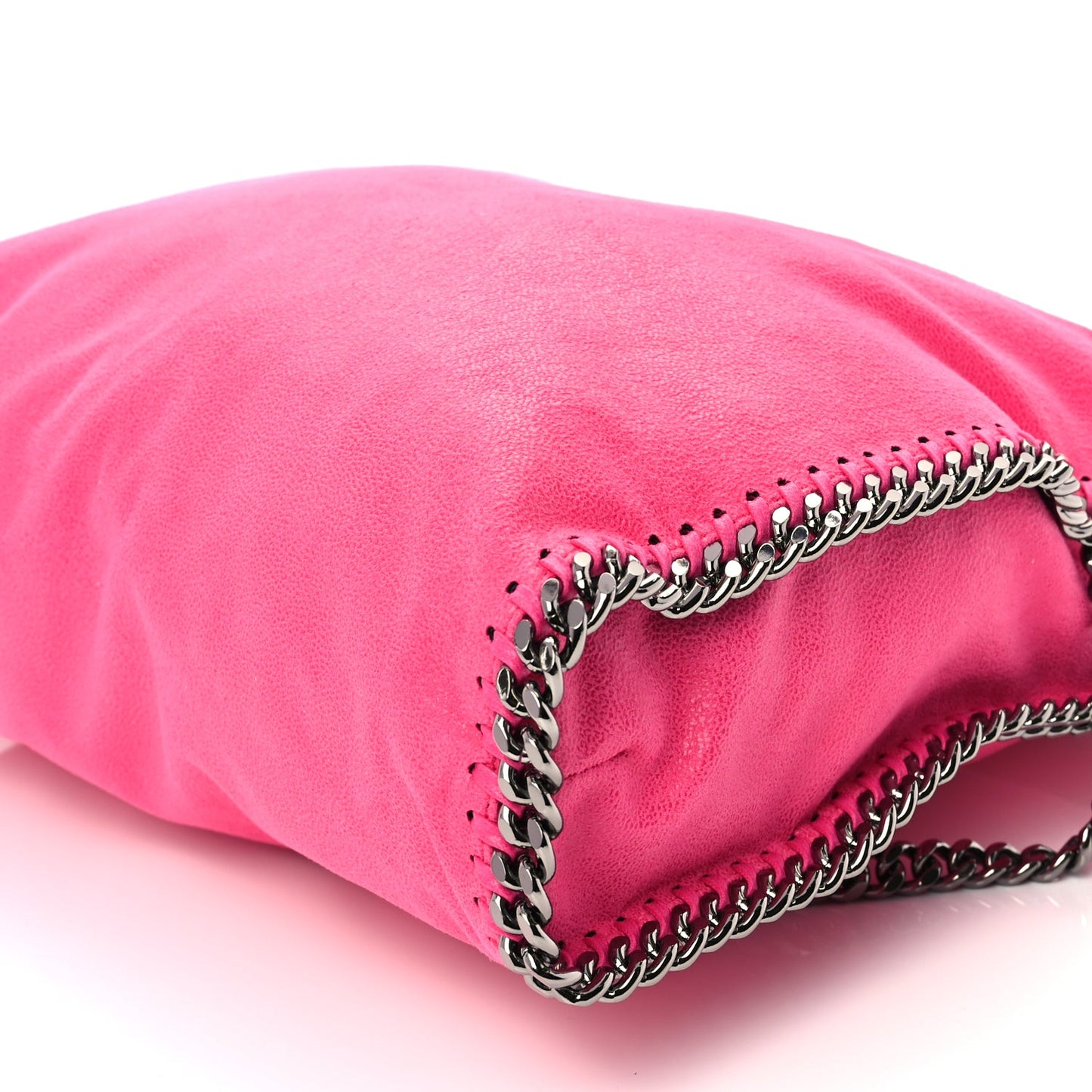 Stella McCartney Shaggy Deer Falabella Fold Over Tote Hot Pink