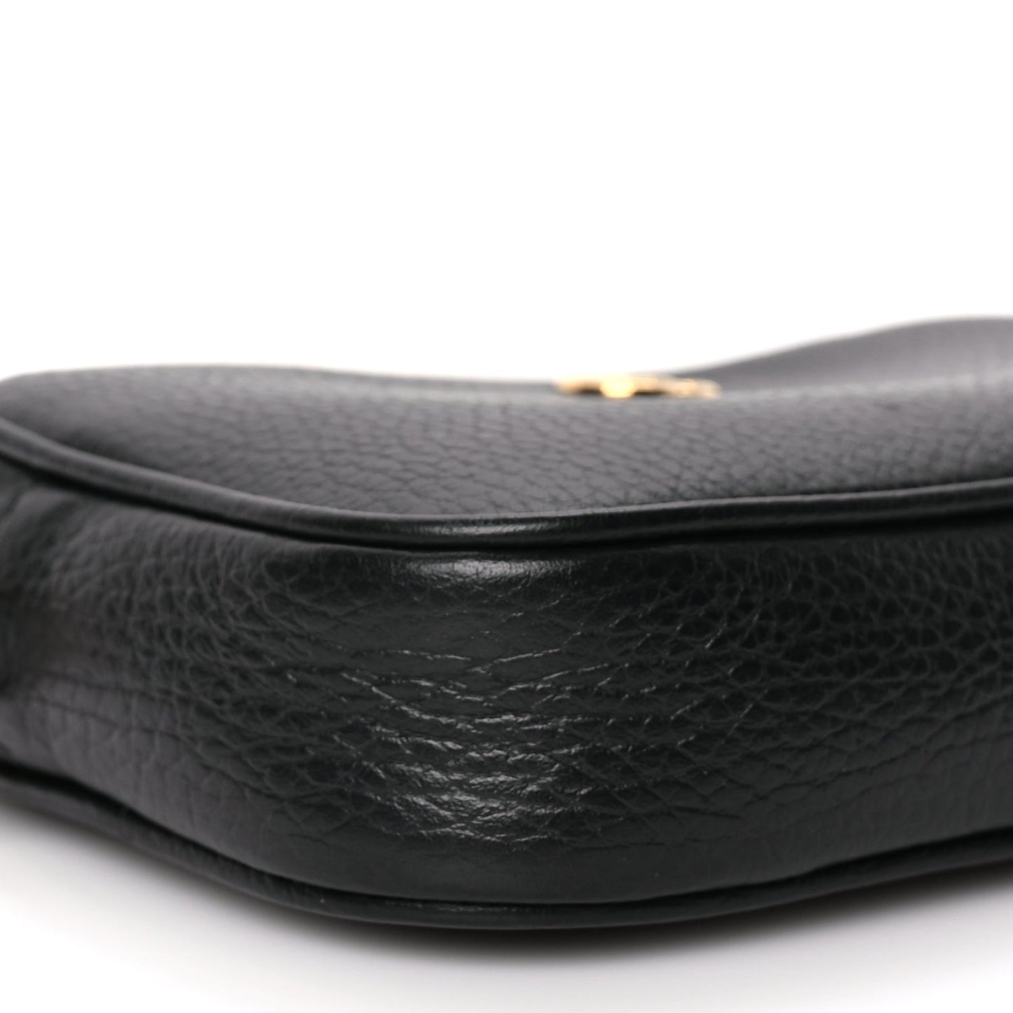 Gucci Dollar Calfskin Super Mini GG Marmont Chain Shoulder Bag Black