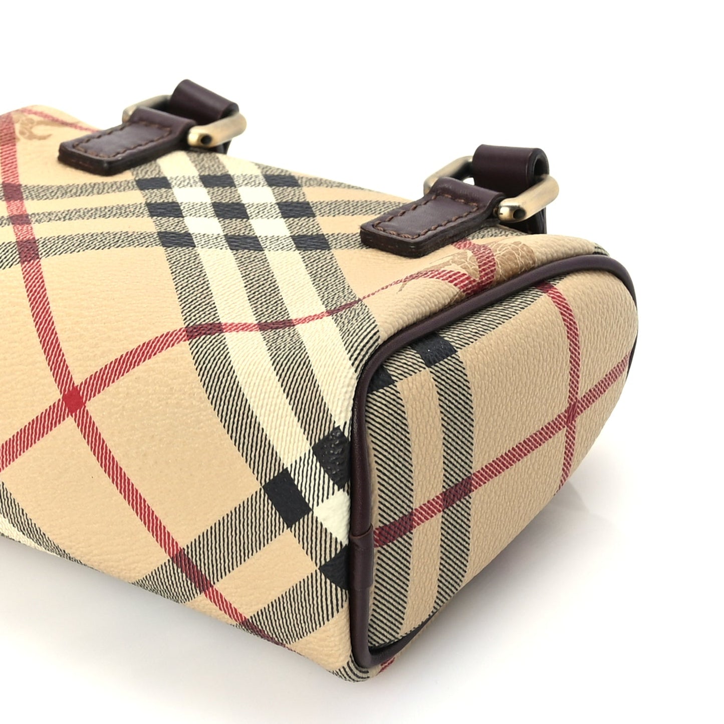 Burberry Haymarket Check Mini Shoulder Bag Chocolate