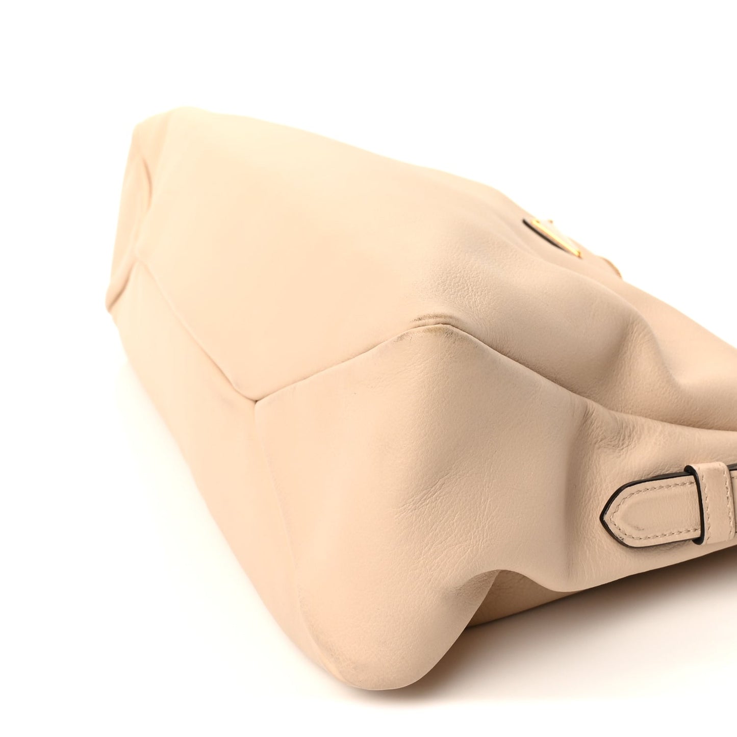 Prada Soft Calfskin Large Aimée Shoulder Bag Travertine