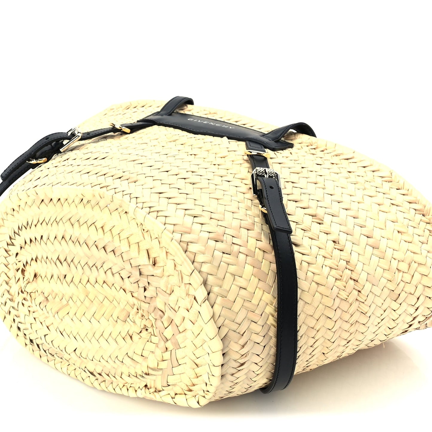 Givenchy Raffia Voyou Basket Tote Black
