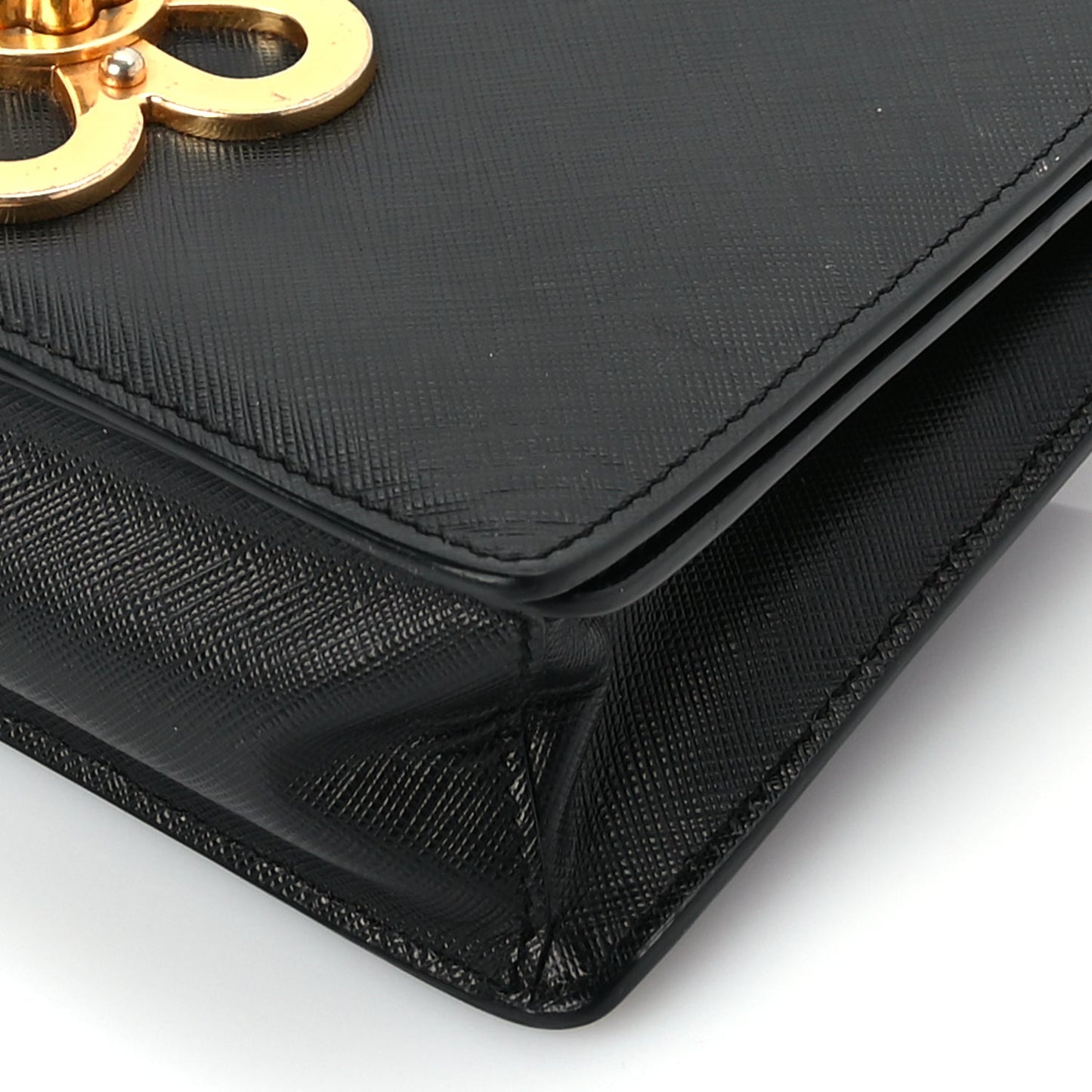Prada Saffiano Corolle Crossbody Bag Black
