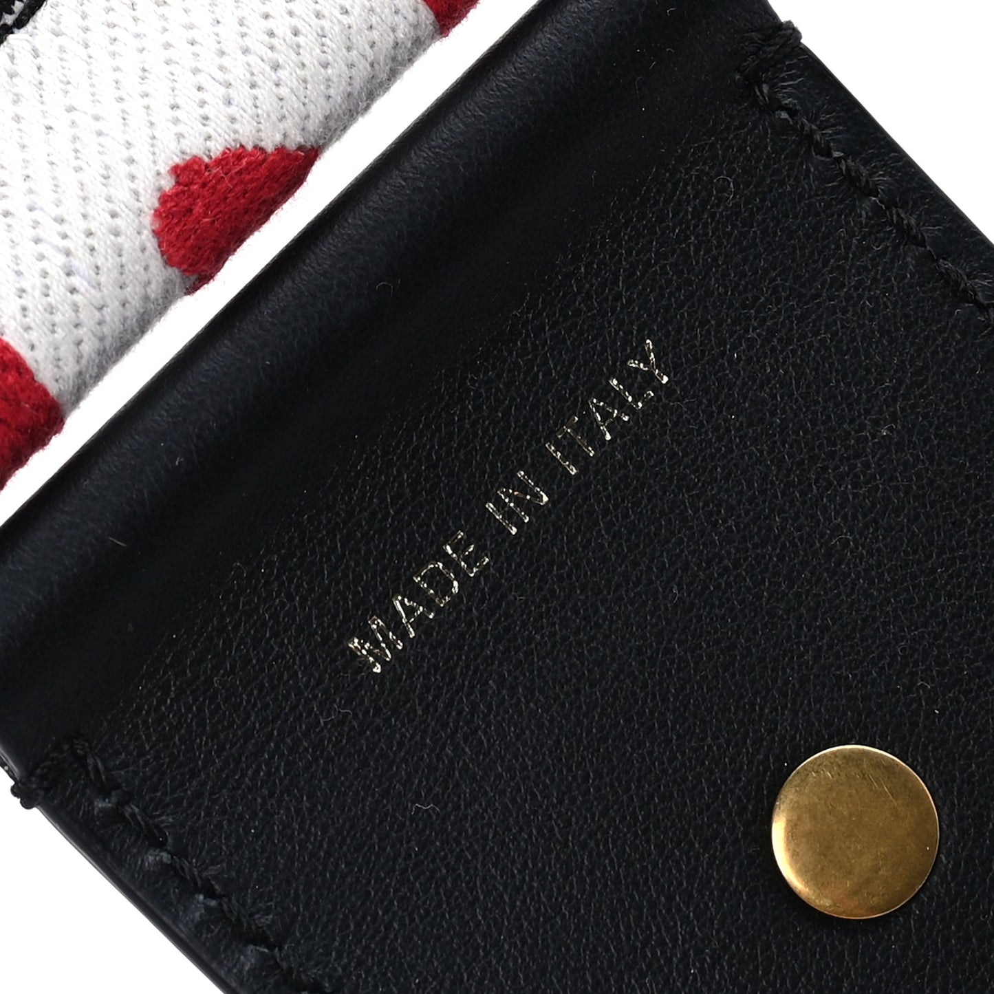 Christian Dior Canvas Embroidered Dioramour Shoulder Strap Black Red White