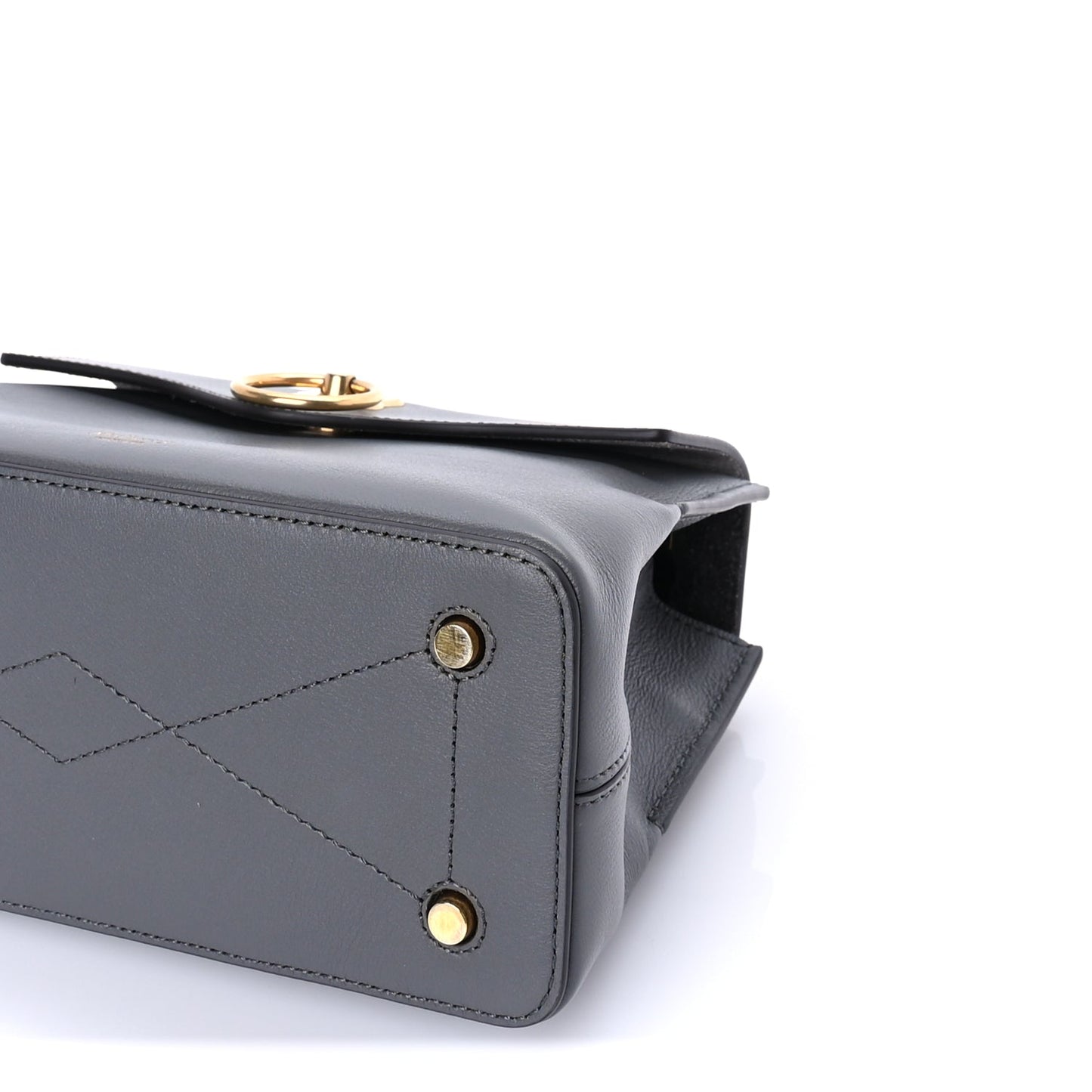 Mulberry Small Classic Grain Calfskin Mini Seaton Grey